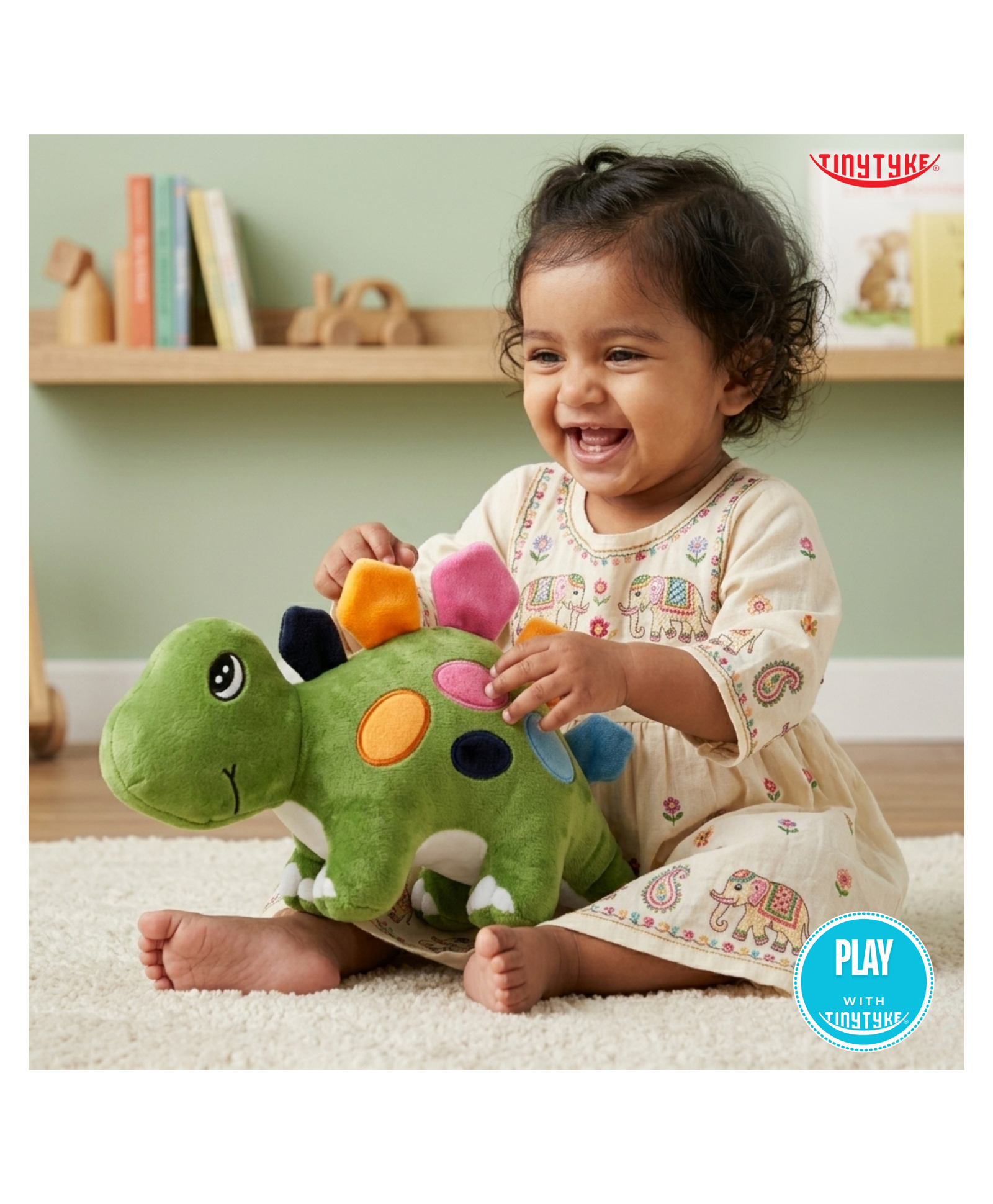 TinyTyke 14 Inches Plush Baby Dinosaur Soft Toy-image-37