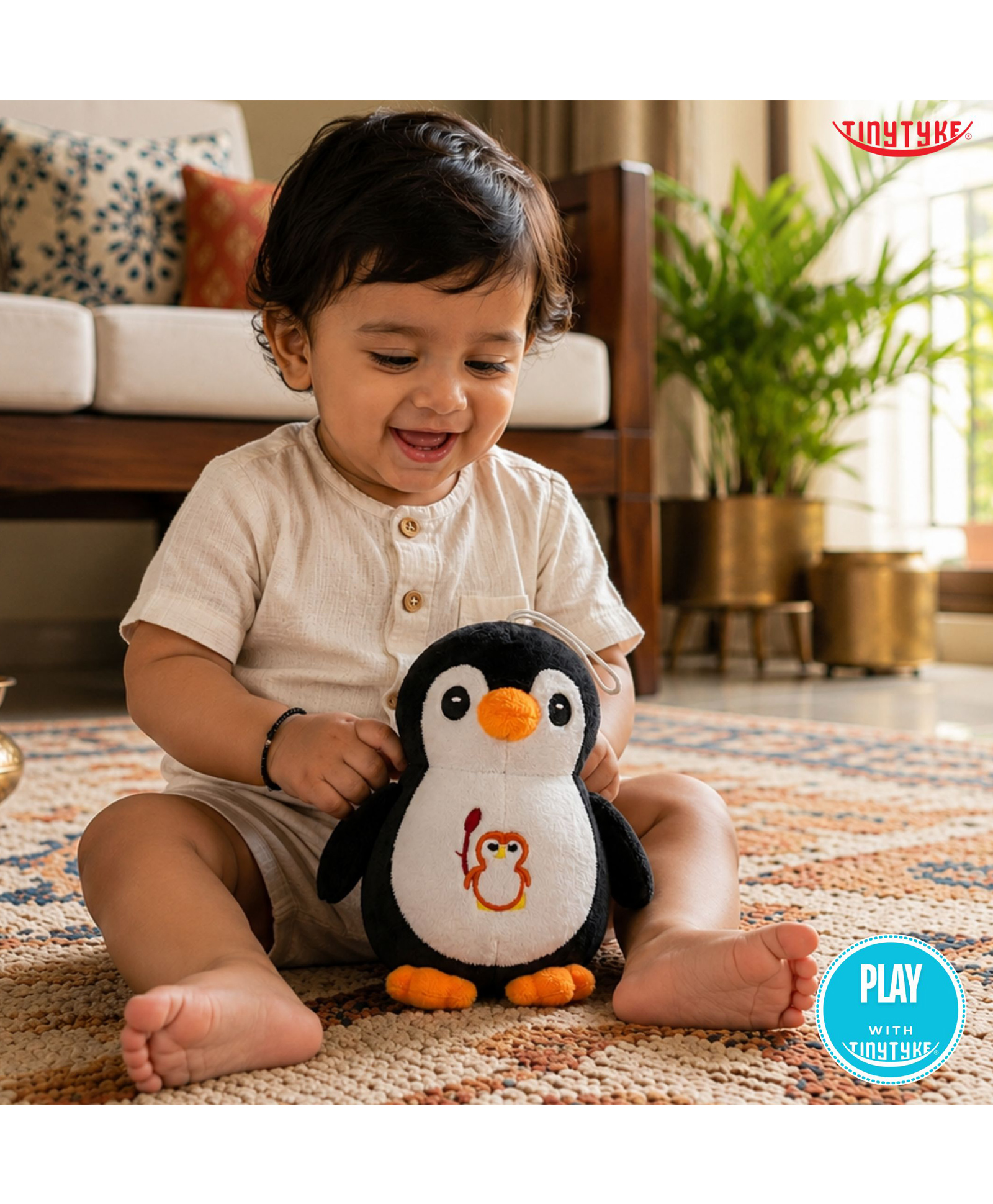 tiny tyke TinyTyke 17 cm Plush Baby Penguin Soft Toy | Classic Black-picture-21