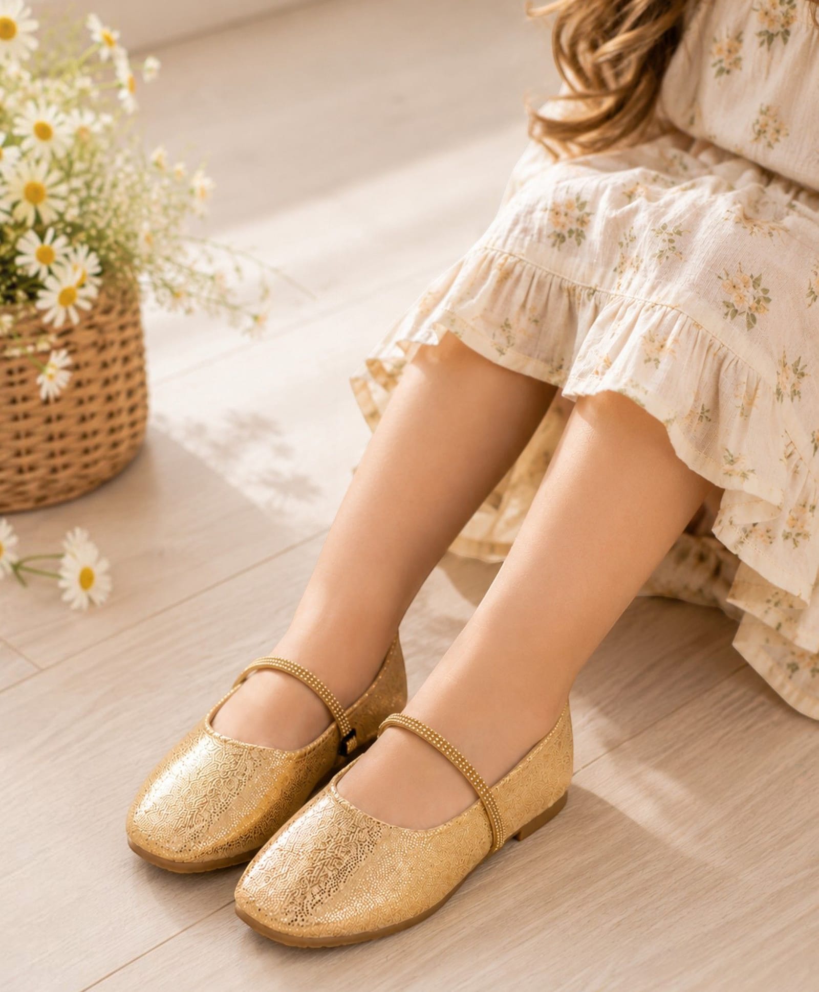 Freeplay Stones Embellished Shimmer Detailed Mary Jane Ballerinas - Black-picture-37