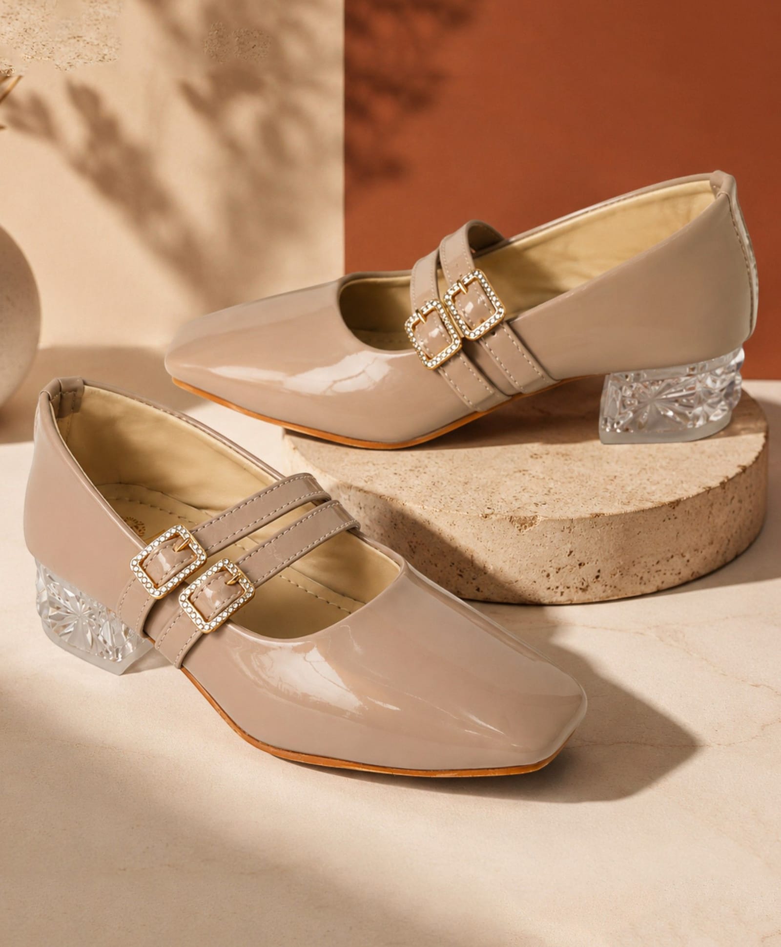 Freeplay Solid Buckle Closure Sandals - Beige-image-16