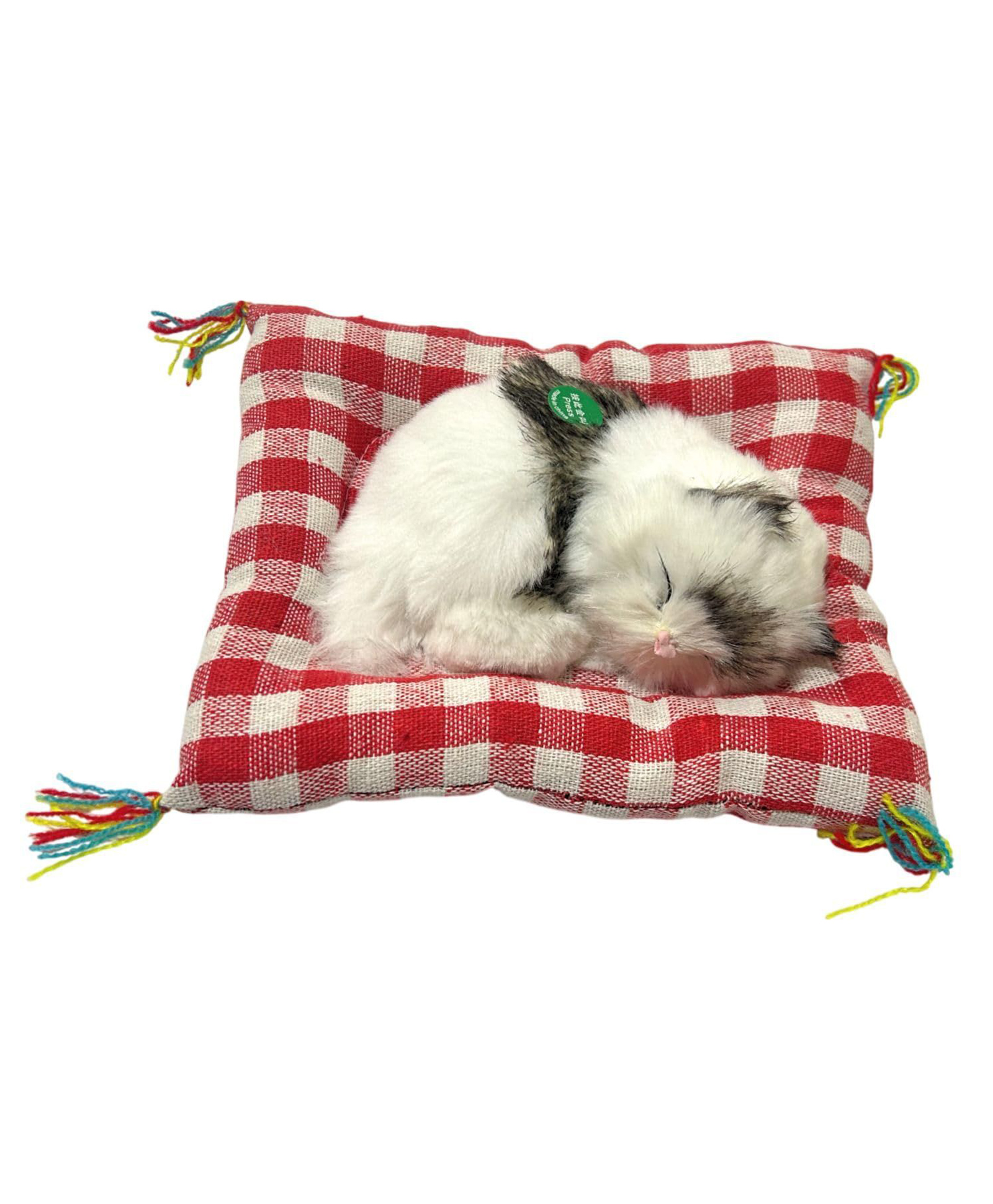 FunBlast 18 cm Cute Sleeping Cat Plush Toy with Meow Sound - Pack 1 (Multicolor)-picture-27
