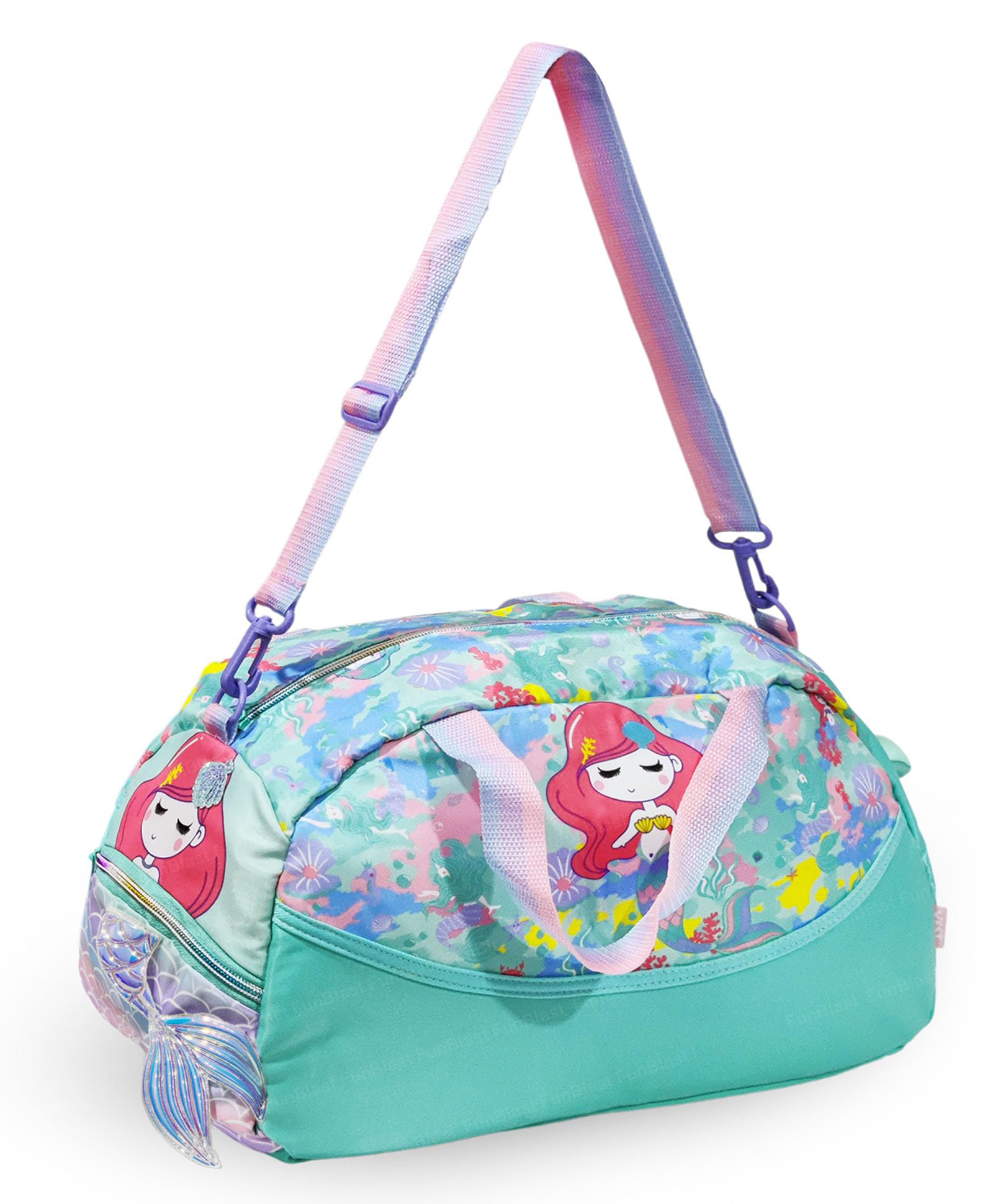 FunBlast Unicorn Theme Duffle Shoulder Bag with Multi Compartment for Travel & Gym - Pack of 1 (Green)-picture-21