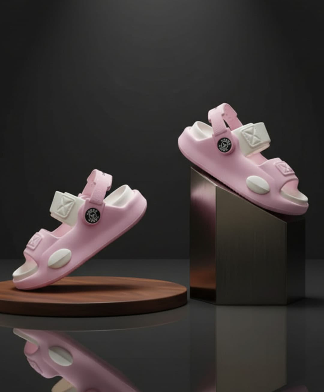 FEETWELL SHOES Colour Blocked Perforated Slingback Clogs - Pink-image-30