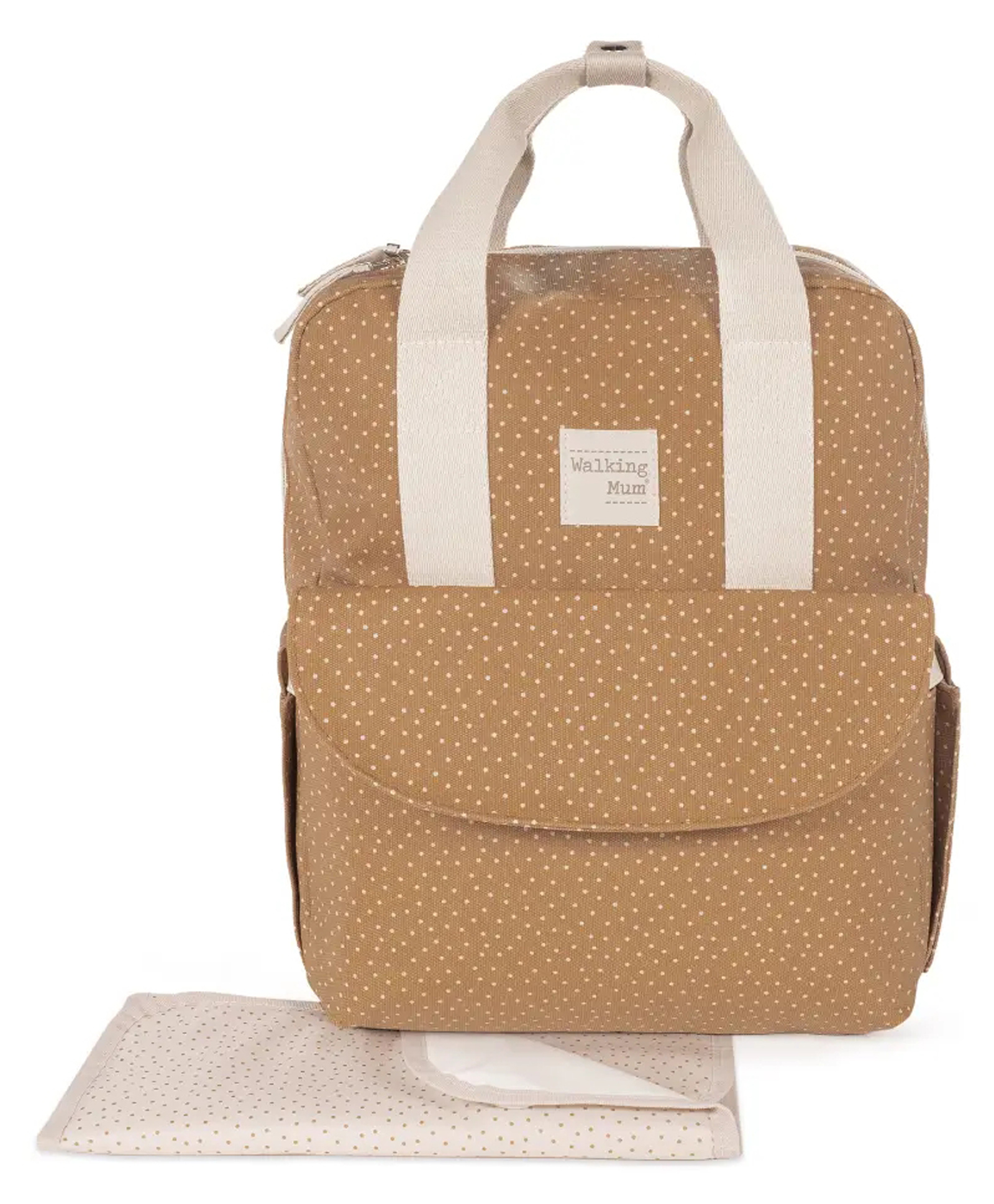 Walking Mum Rucksack Polka Dot Poppy Cinnamon - Brown-image-46