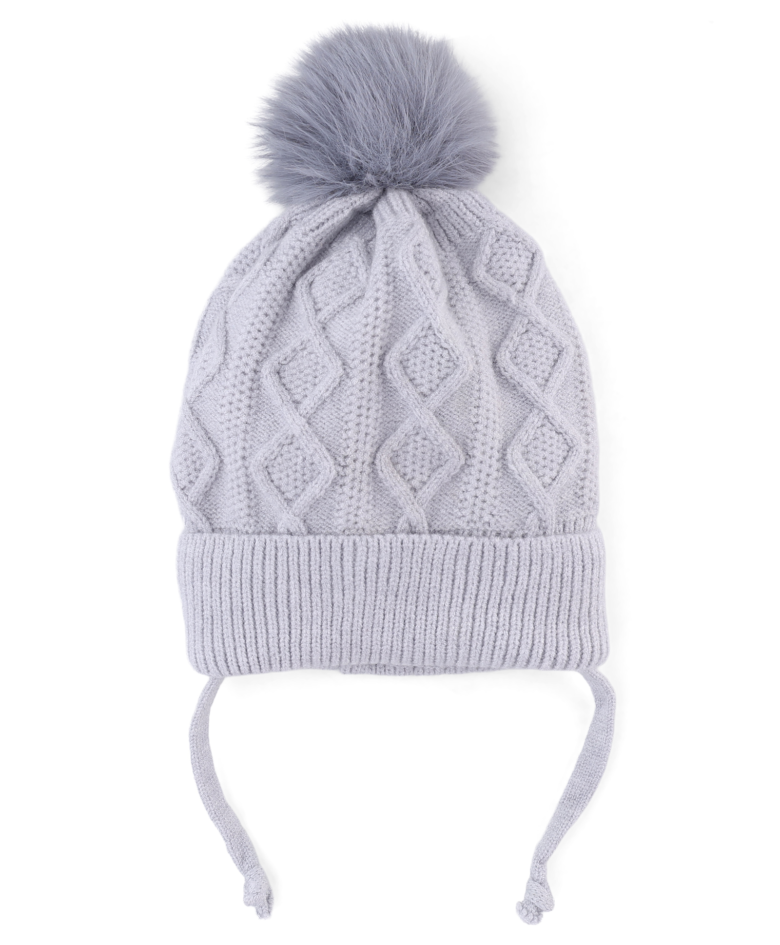 Babyhug Knit Woollen Cap with Cable Knit Design Grey - Diameter 10 cm-image-40