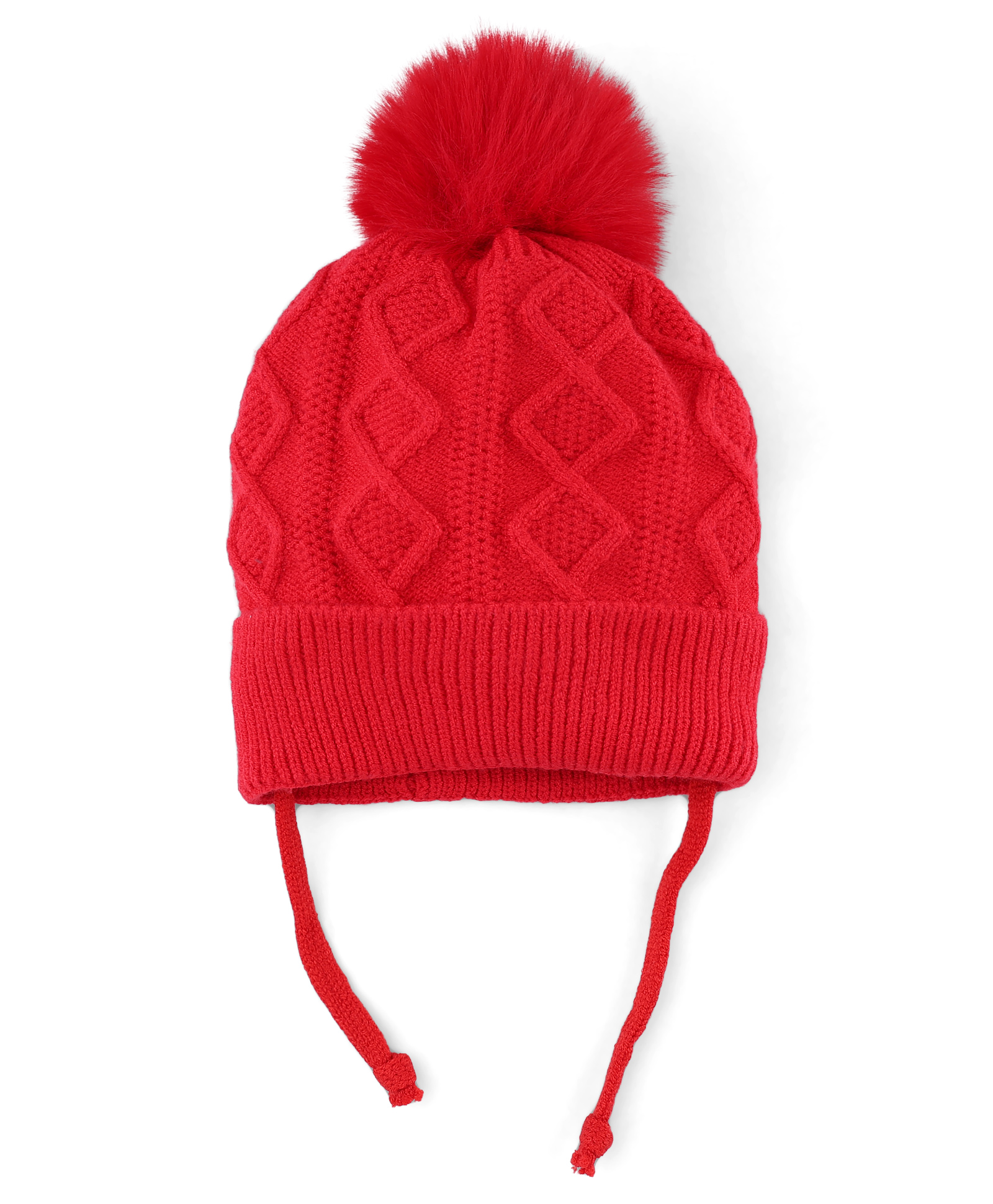 Babyhug Knit Woollen Cap with Cable Knit Design Red - Diameter 10 cm-picture-23