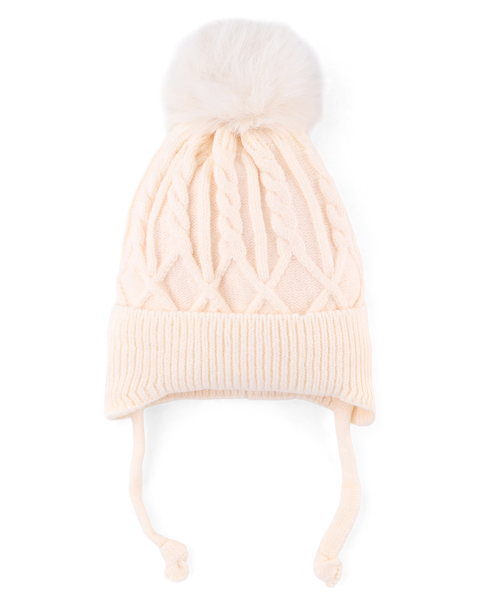Babyhug Knit Woollen Cap with Cable Knit Design Light Pink - Diameter 10 cm-picture-25
