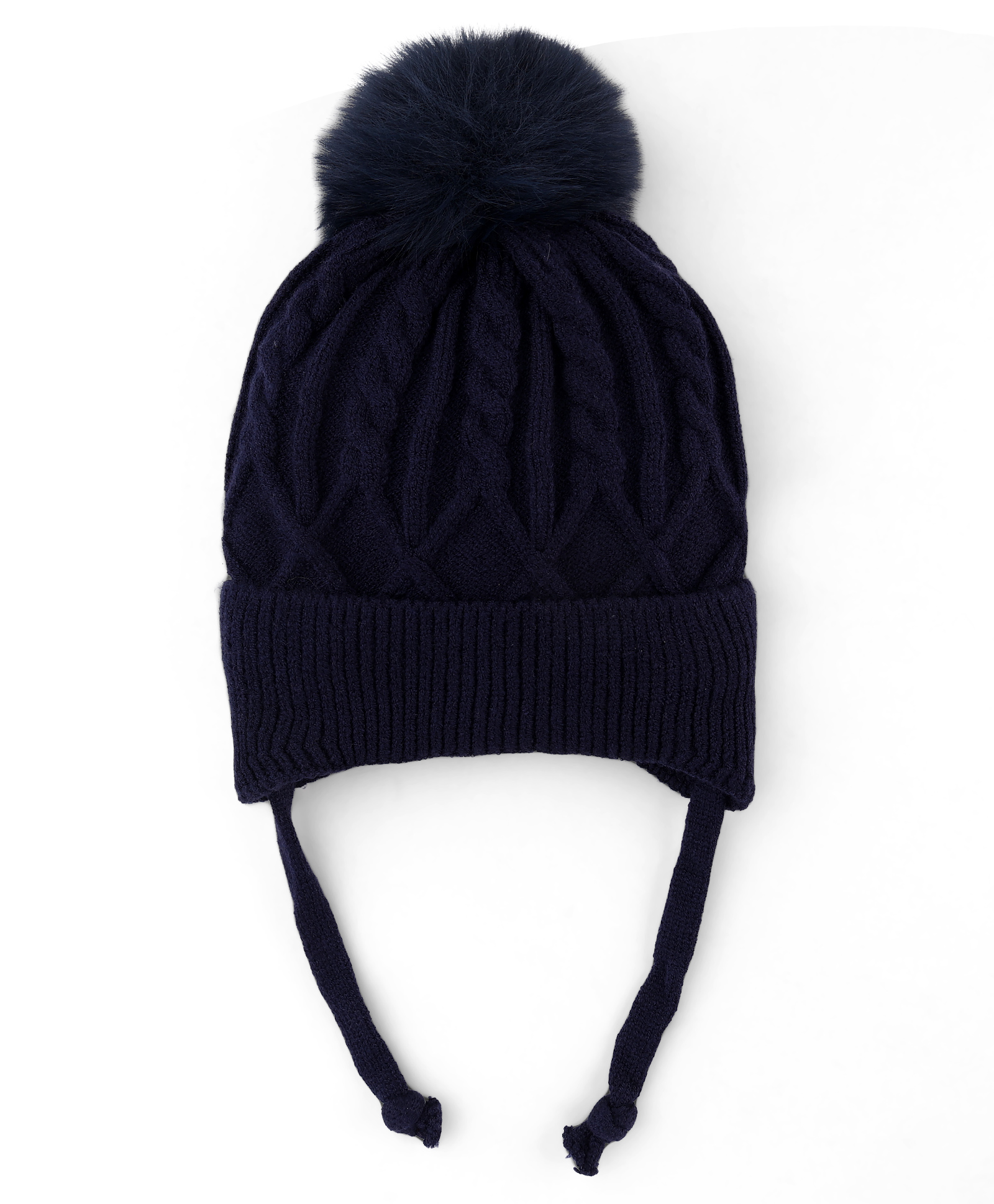 Babyhug Knit Woollen Cap with Cable Knit Design Black - Diameter 10 cm-image-15