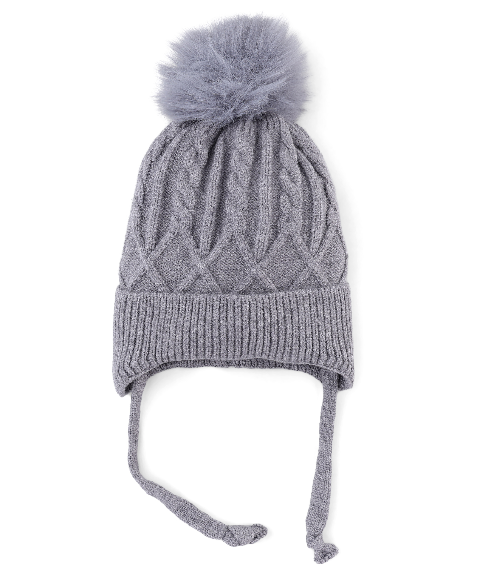 Babyhug Knit Woollen Cap with Cable Knit Design Grey - Diameter 10 cm-image-41