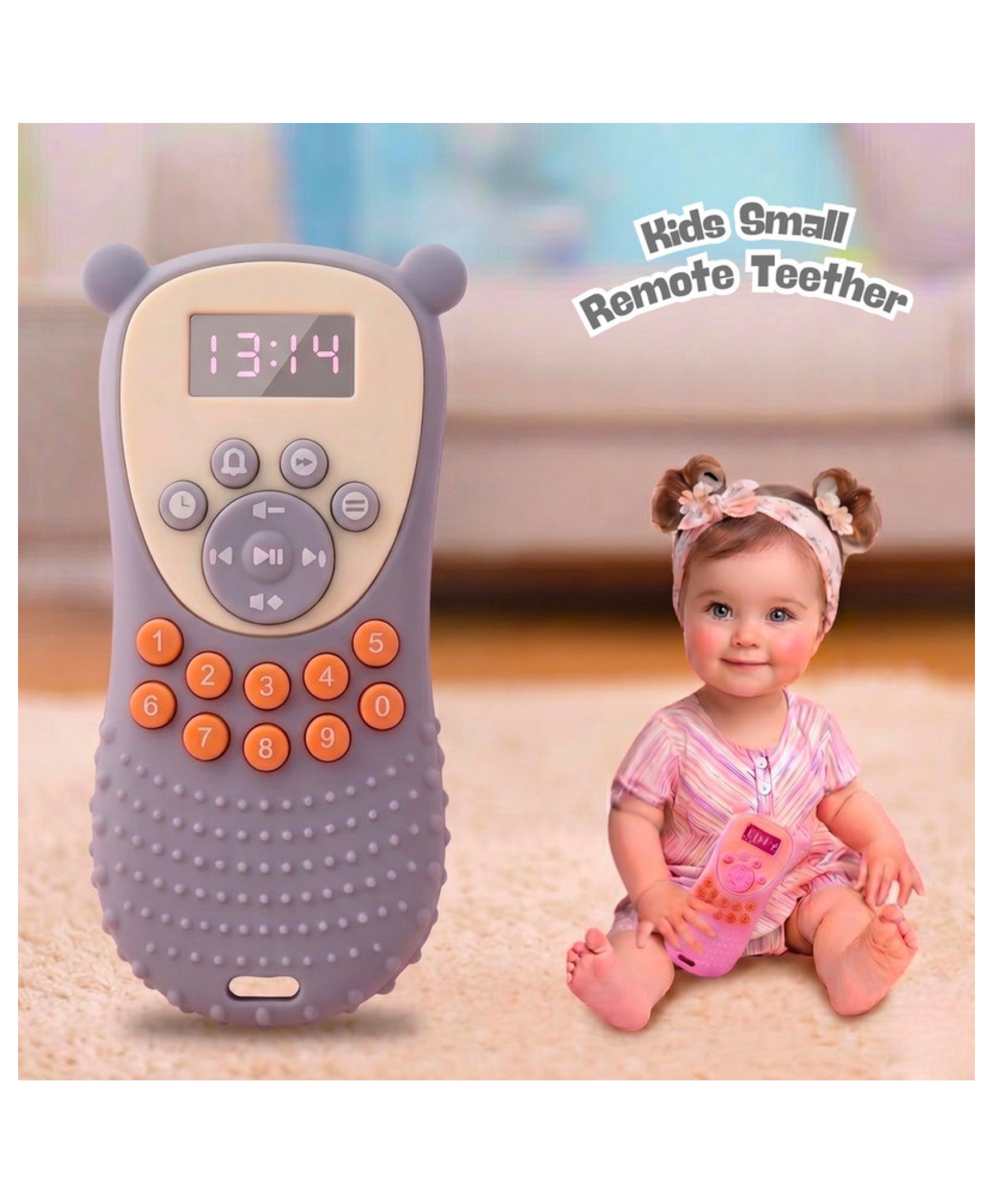 Puchku Remote Control Teether Toy for Babies - Grey-picture-14