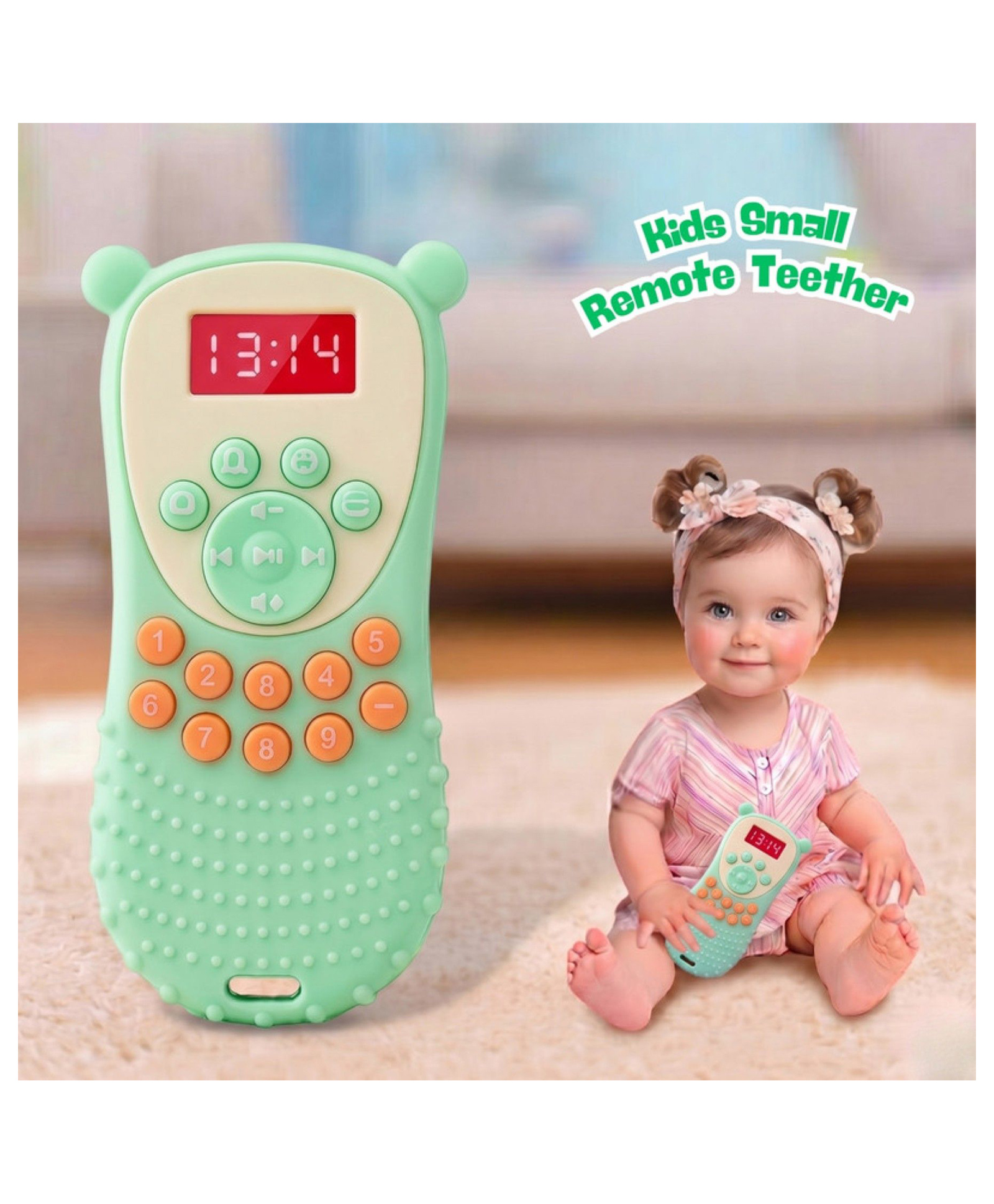 Puchku Remote Control Teether Toy for Babies- Green-picture-14