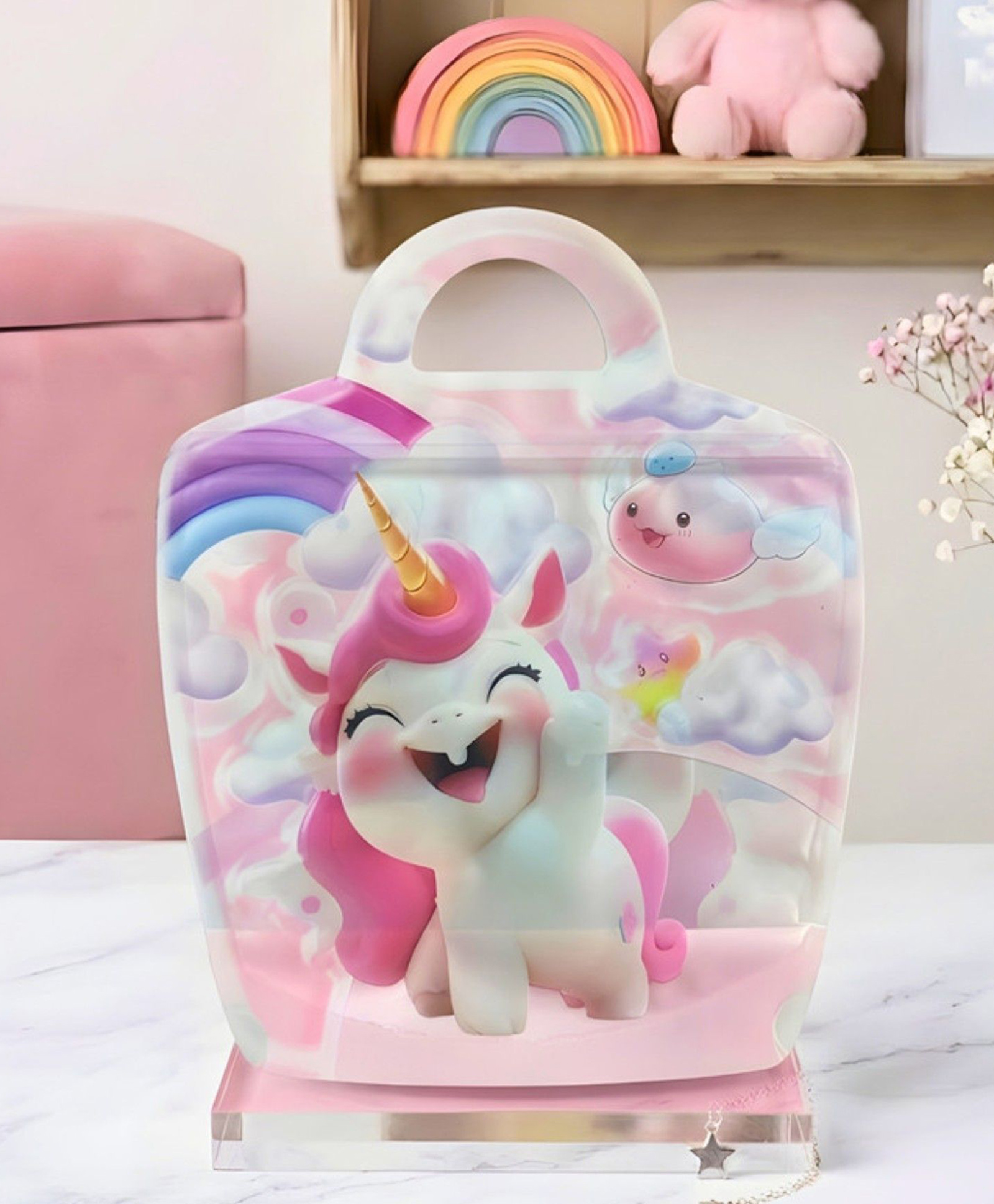 Puchku Unicorn Theme Gift Carry Bags- Small Size Party Goodies Bag, Birthday Return Gifts Bag for Boys and Girls, Cartoon Bag (Pack of 6, Pink)-image-41