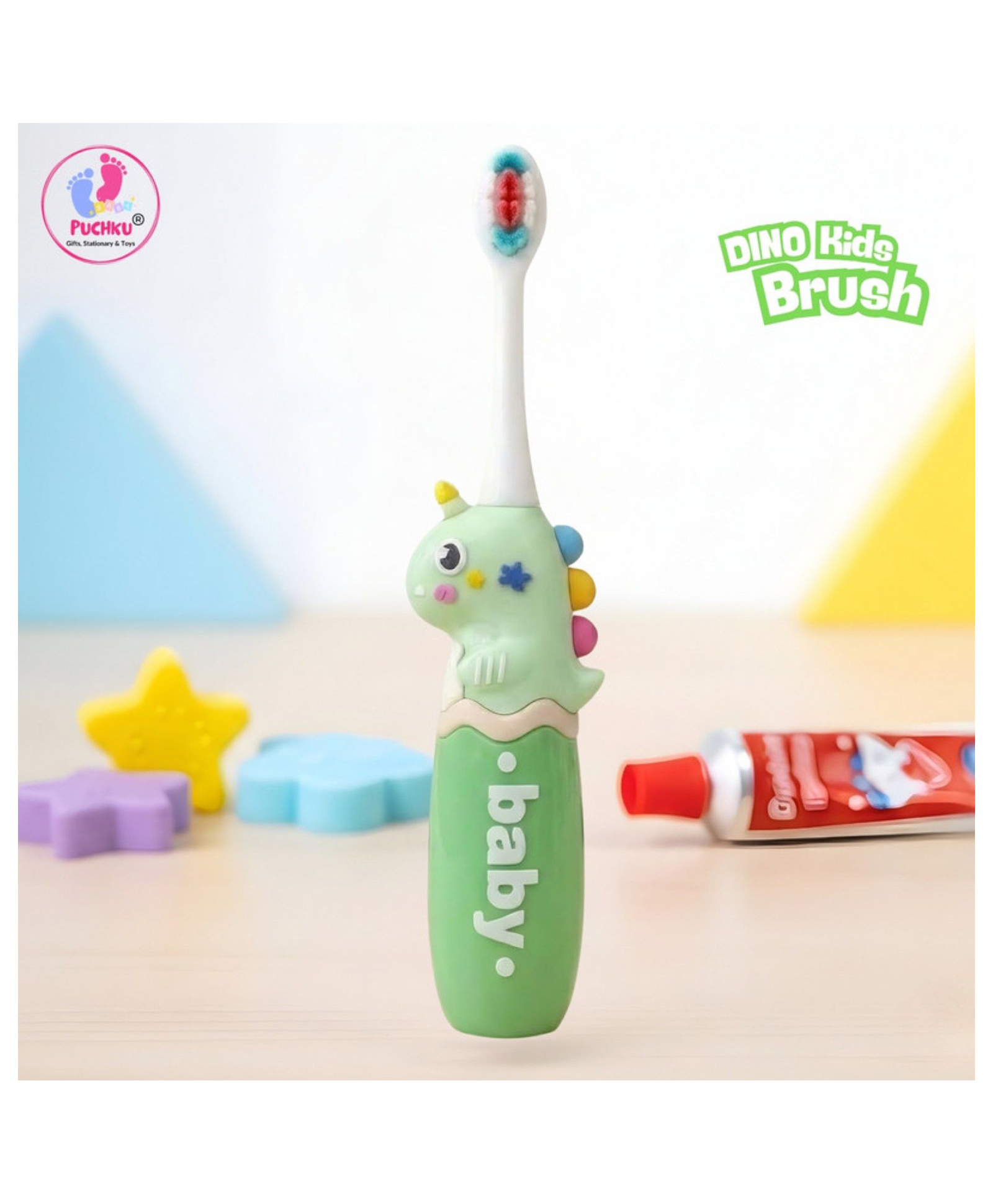 Puchku Baby Toothbrush I Supersoft Bristles Tooth Brush for Kids/Babies/Toddlers - Green-picture-10