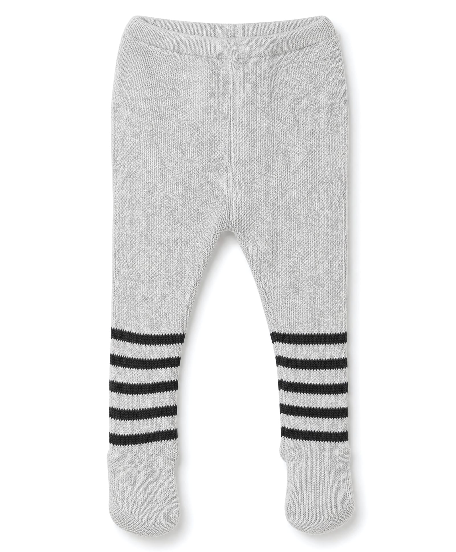 Babyhug Knit Full Length Striped Fleece & Woollen Bottomwear - Grey-picture-27
