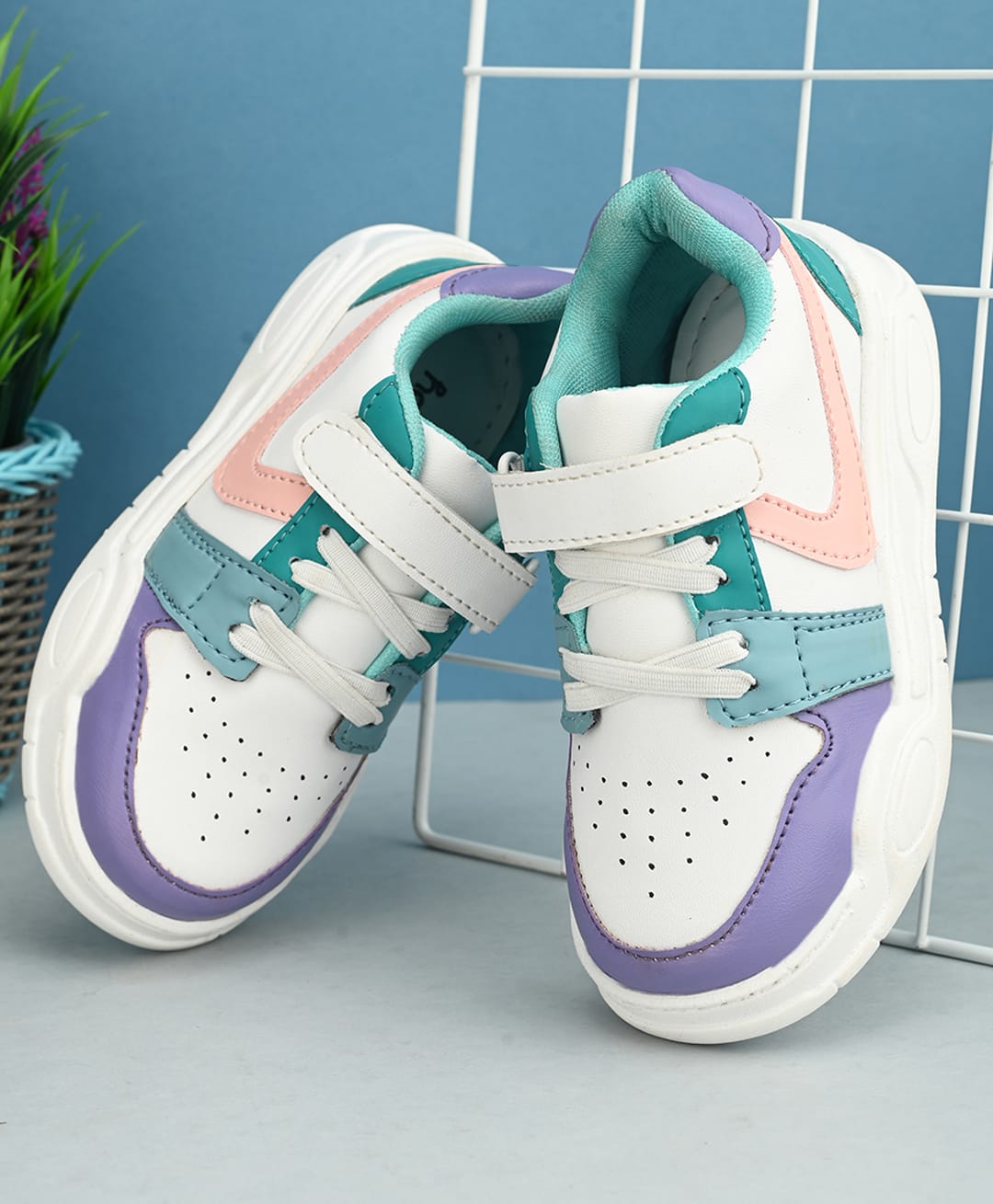 Steprite Colour Blocked Velcro Closure Shoes - Purple-picture-8