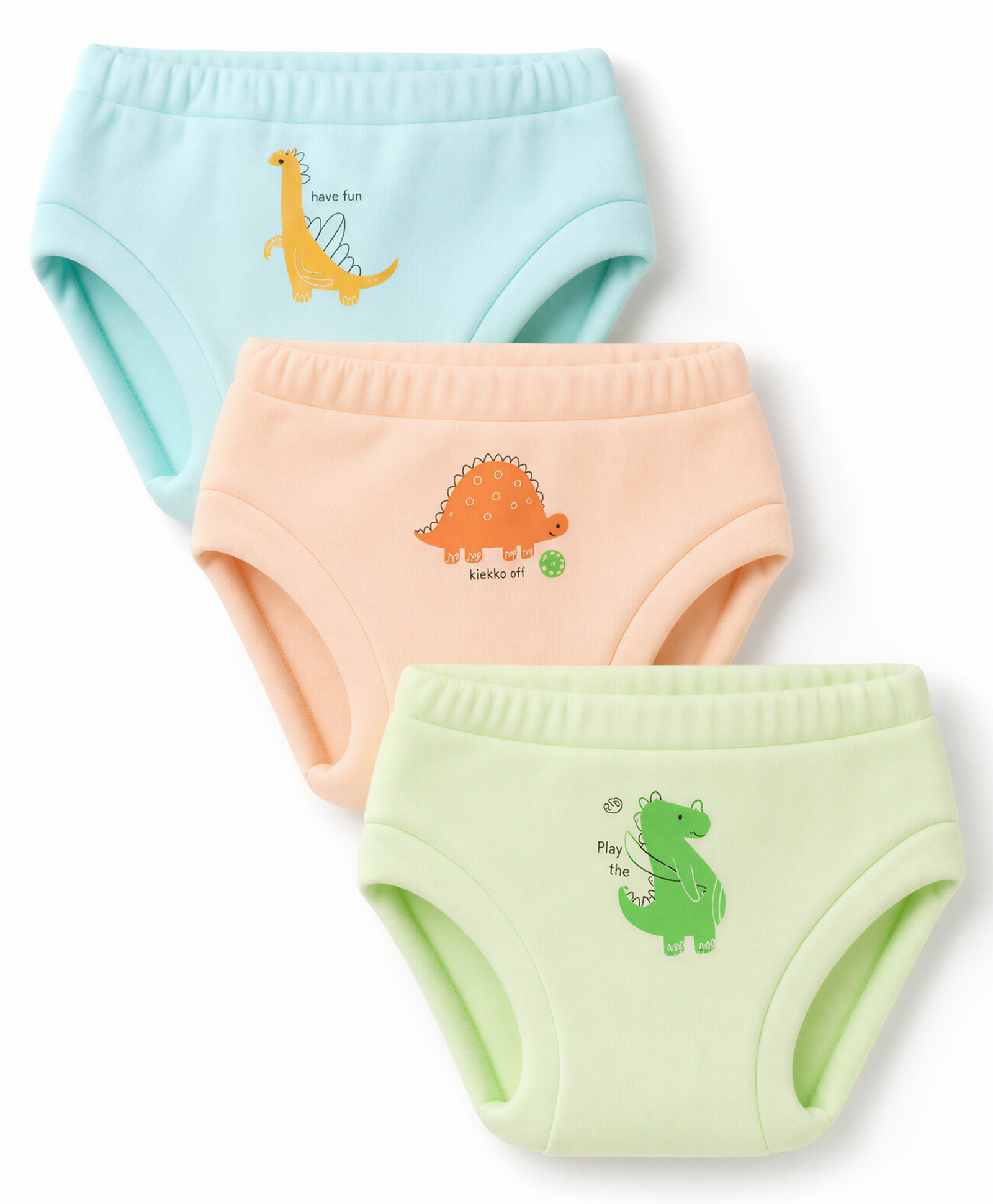 Simply Single Jersey Knit Panties With Animal Print Set of 3 - Blue, Green & Peach-picture-12