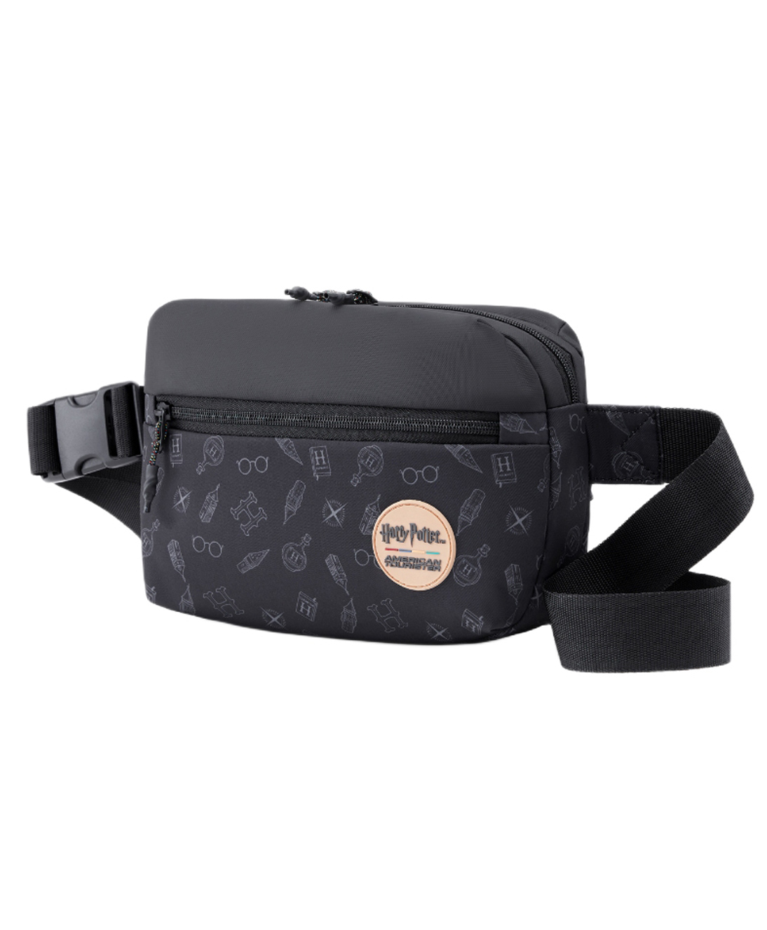 American Tourister Hogwarts Club Harry Potter Crossbody Bag | 2 Compartments | Front Pocket | Adjustable Shoulder Strap | Spacious Bag |1 Year Global Warranty - Black-image-37