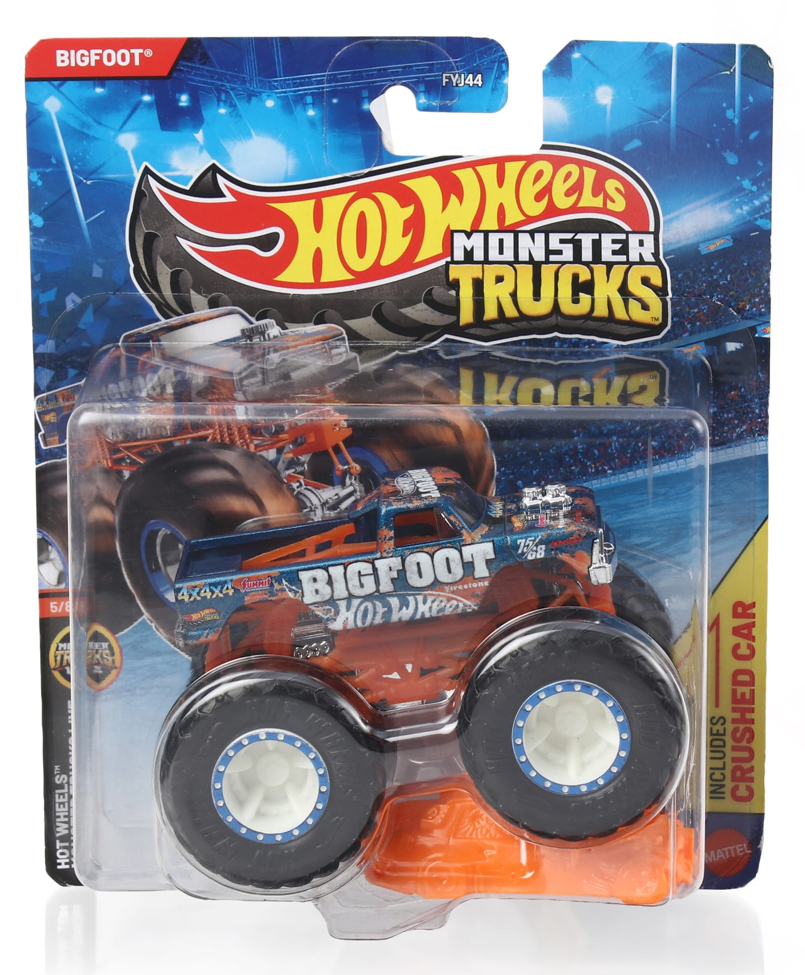 Hot Wheels Die Cast Free Wheel Free Style Dem Derby Monster Toy Truck - Orange-picture-27