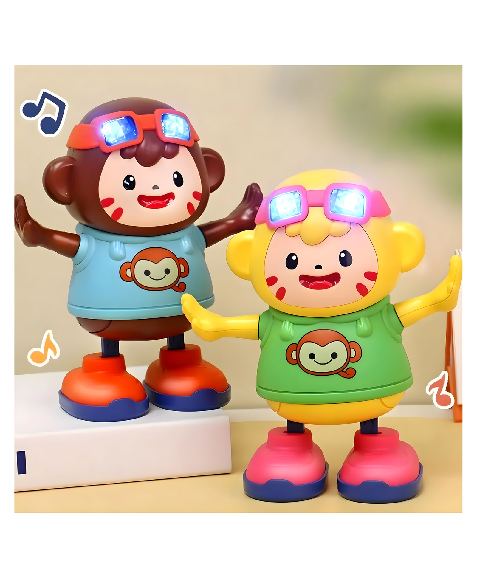 YAMAMA Musical Dancing Singing Monkey Toys for Kids with Music & Lights, Interactive Fun Musical Kids Toys - Color May Vary-image-15