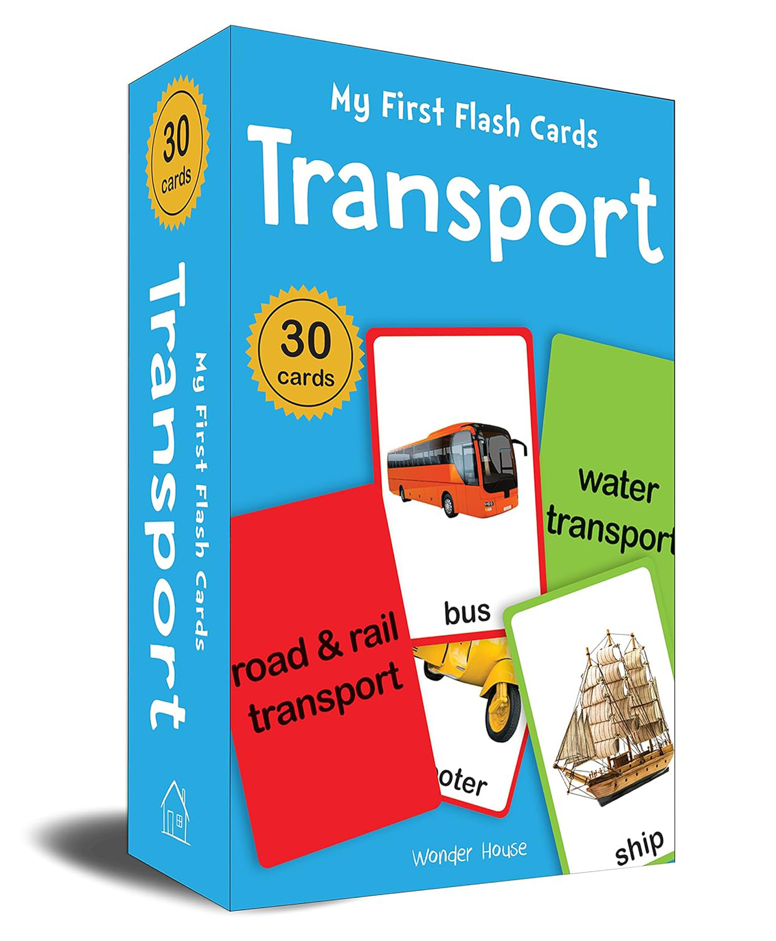 wonder house books My First Flash Cards Transport : 55 Early Learning Flash Cards For Kids, Flash Cards, Pack of-1, English-picture-12