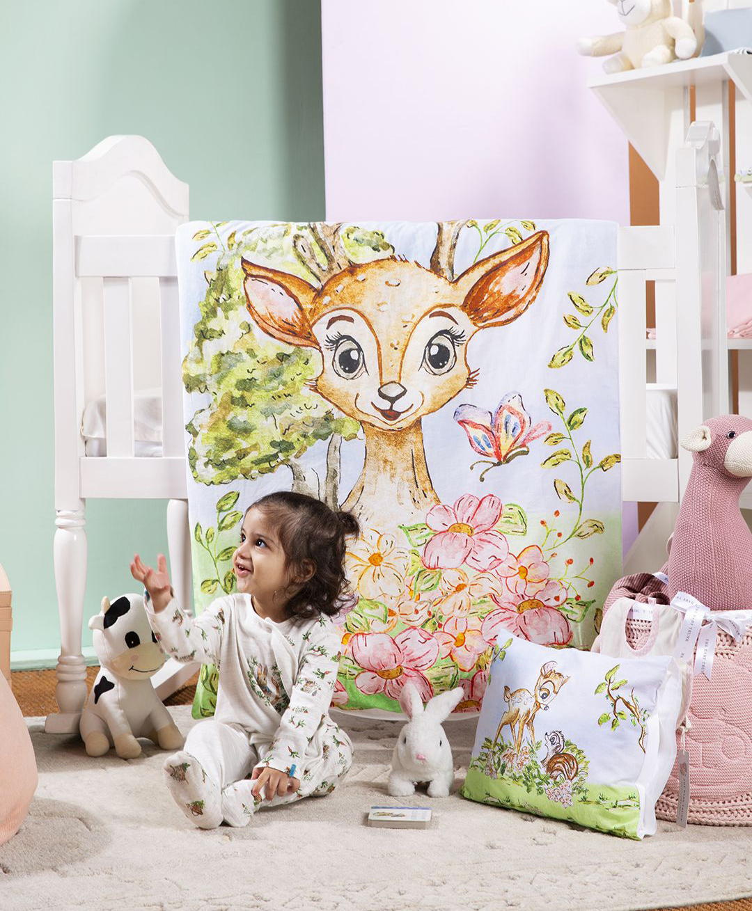 The Baby Trunk AC Comforter for Newborn Baby | Lightweight - Bambi - Multi-image-1