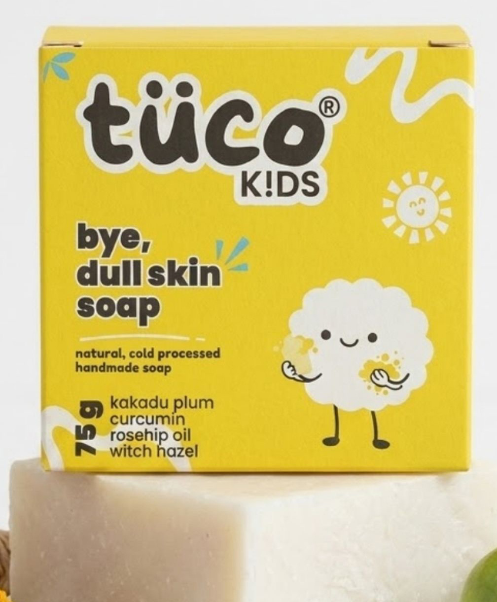 Tuco Kids Bye, Dull Skin Soap Pack of 1 with Turmeric | Perfect for Dull & Sensitive Skin | Paraben & Sulphate Free | - 75 g-image-18