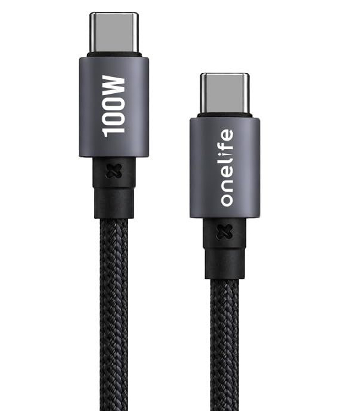 One Life CoreC 100W Type C to Type C Fast Charging Cable, 1.5m Nylon Braided USB C Cable for Mobile, Tablet & Laptop, Black-image-14