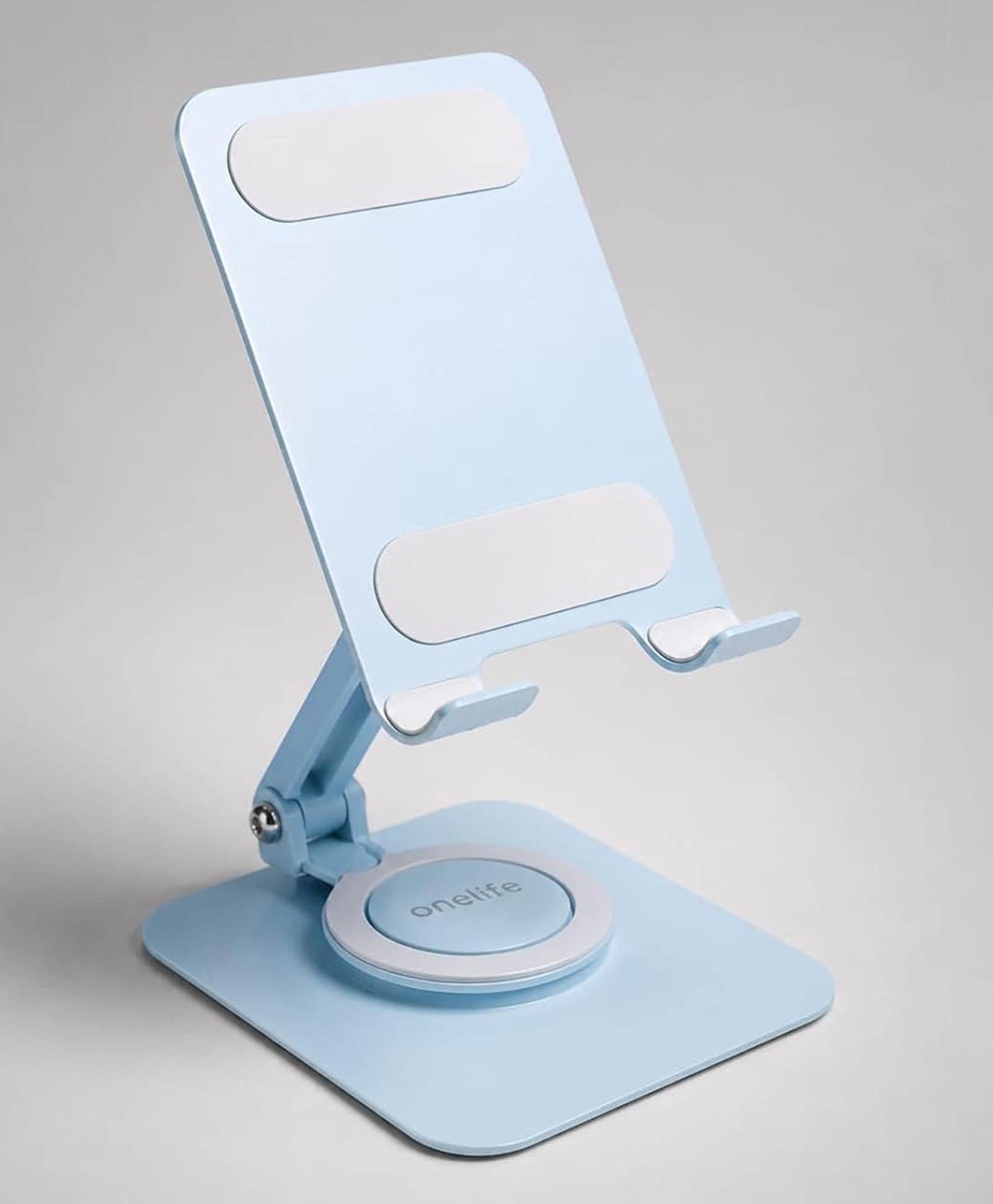 One Life Flexi 360 Adjustable Mobile Holder Stand for Desk, Foldable Aluminum Alloy Phone Stand with 360° Rotation, Multi Angle Desktop Holder for Smartphones & Tablets, Blue-image-44