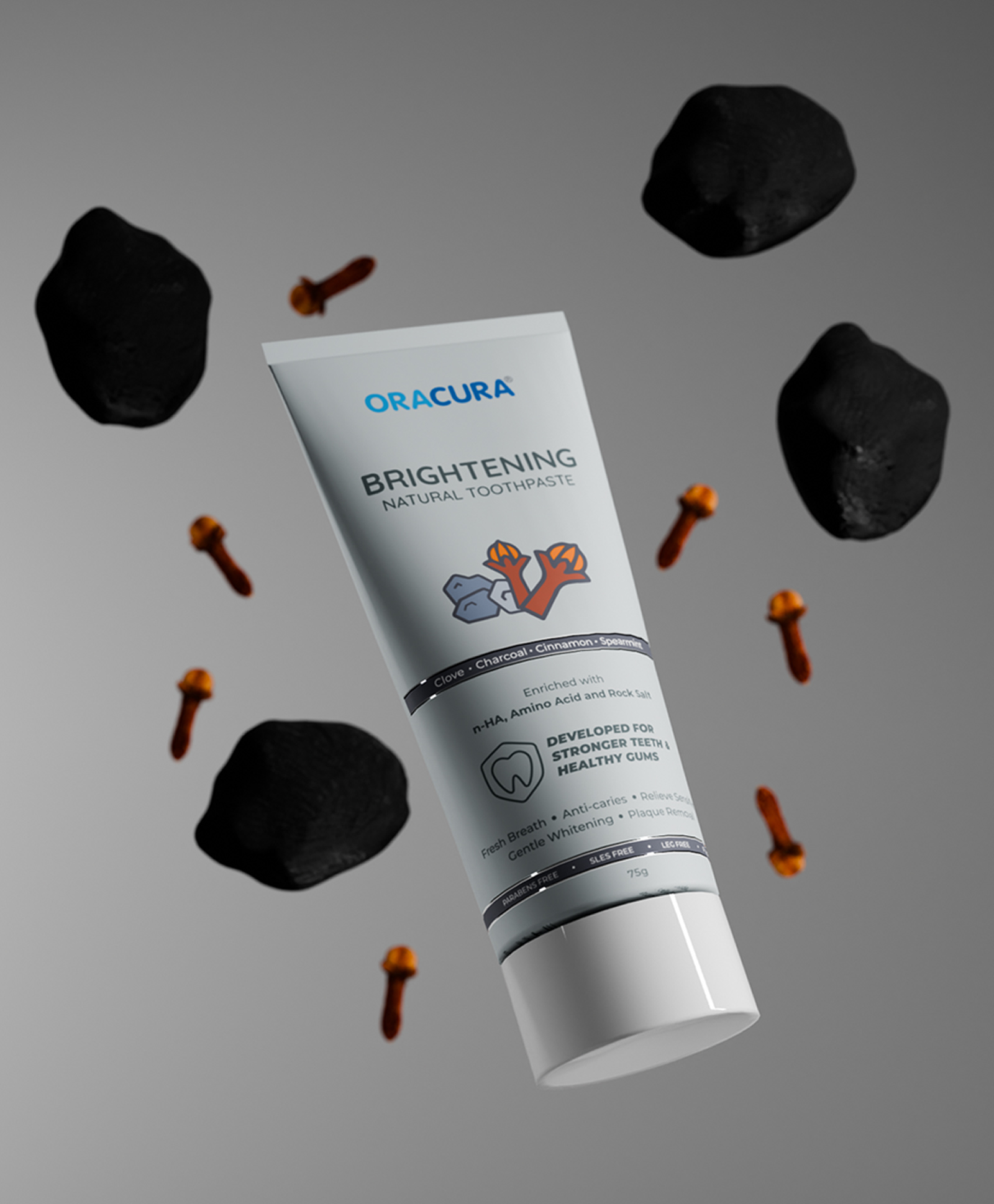 ORACURA Brightening Natural Toothpaste (Charcoal)-image-36
