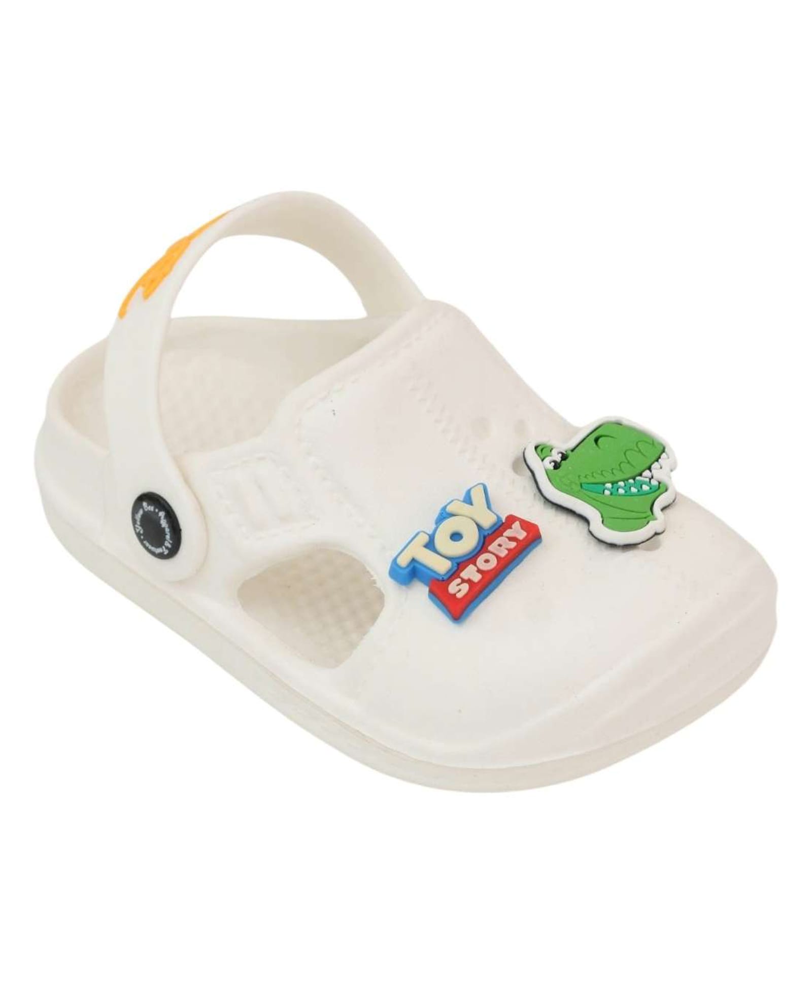 Yellow Bee Disney Toy Story Featuring Dinosaur Applique Detailed Slingback Clogs - White-picture-20