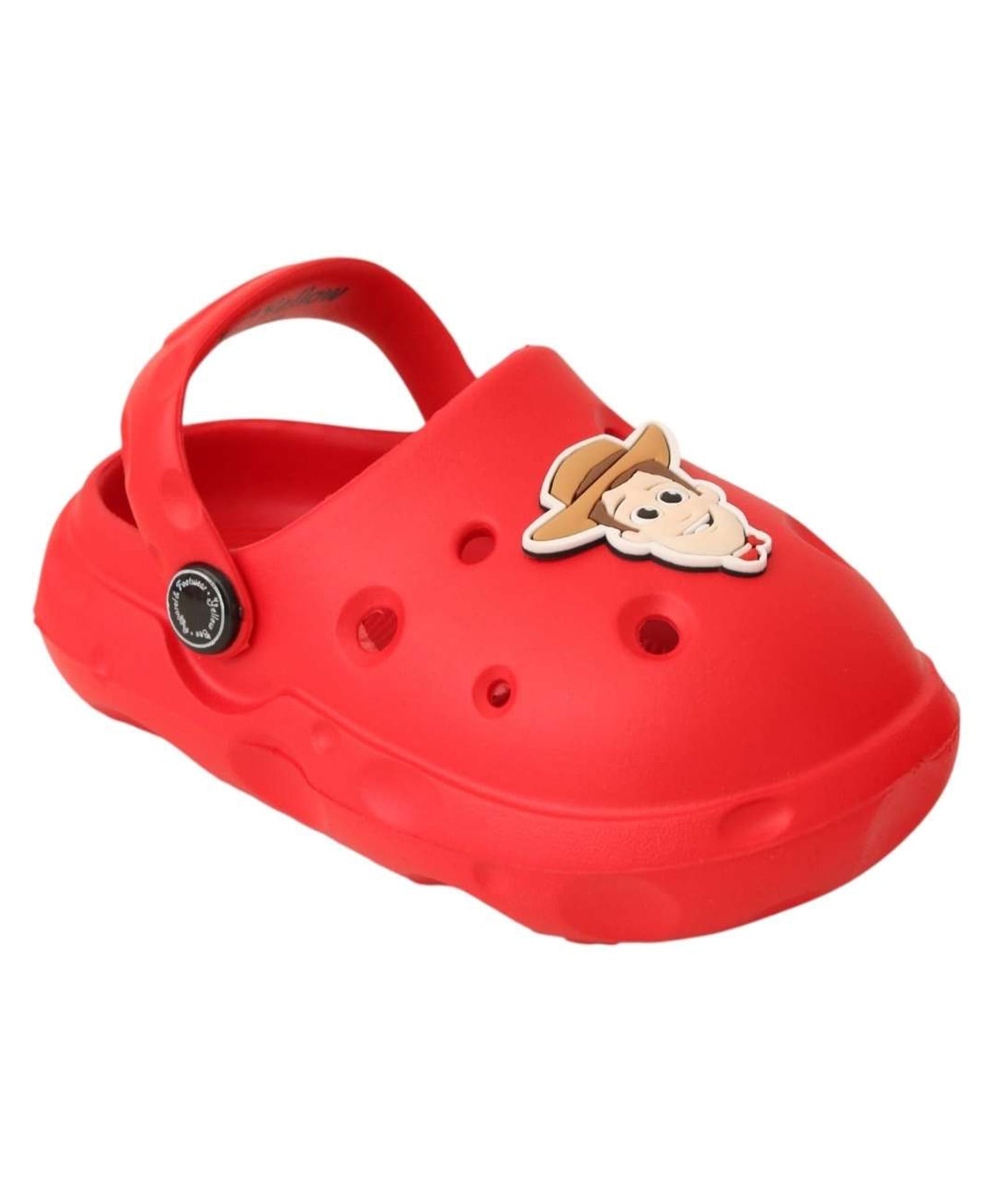 Yellow Bee Disney Toy Story Featuring Woody Applique Detailed Perforated Slingback Clogs - Red-picture-31