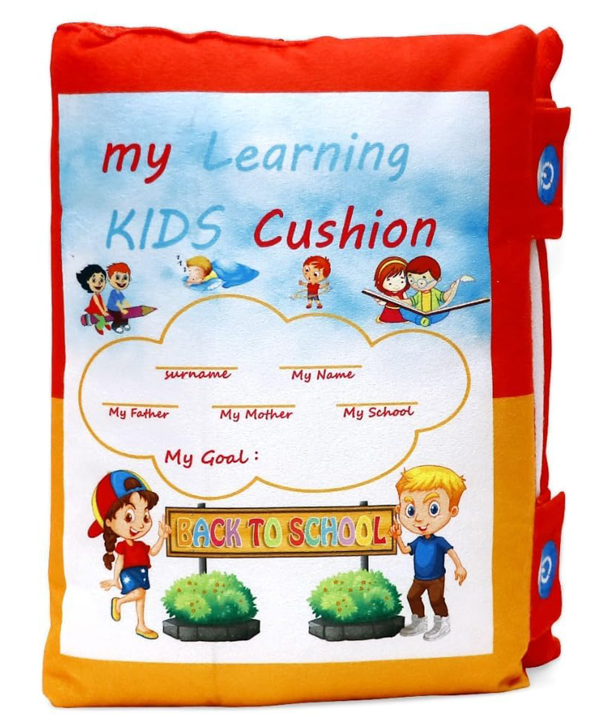 AKN TOYS Cotton Kids Learning Pillow Book Educational Toys, Washable Edition Inside Numeric, Alphabet, Shape and Color, Vehicle, Fruits - PACK OF 1 - ( COLOR MAY VARY )-picture-18
