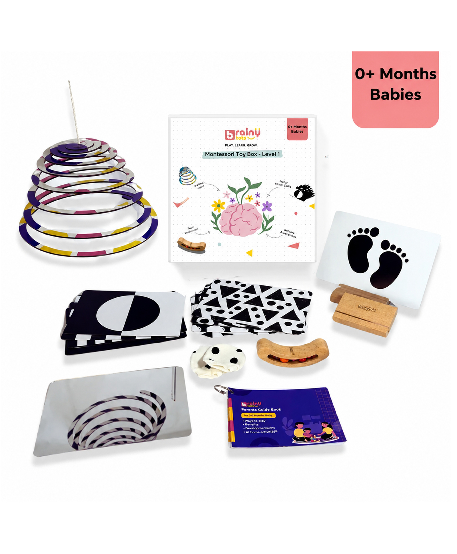 BrainyTots Montessori Toy Box Level 1 Newborn Sensory Starter Kit-image-10