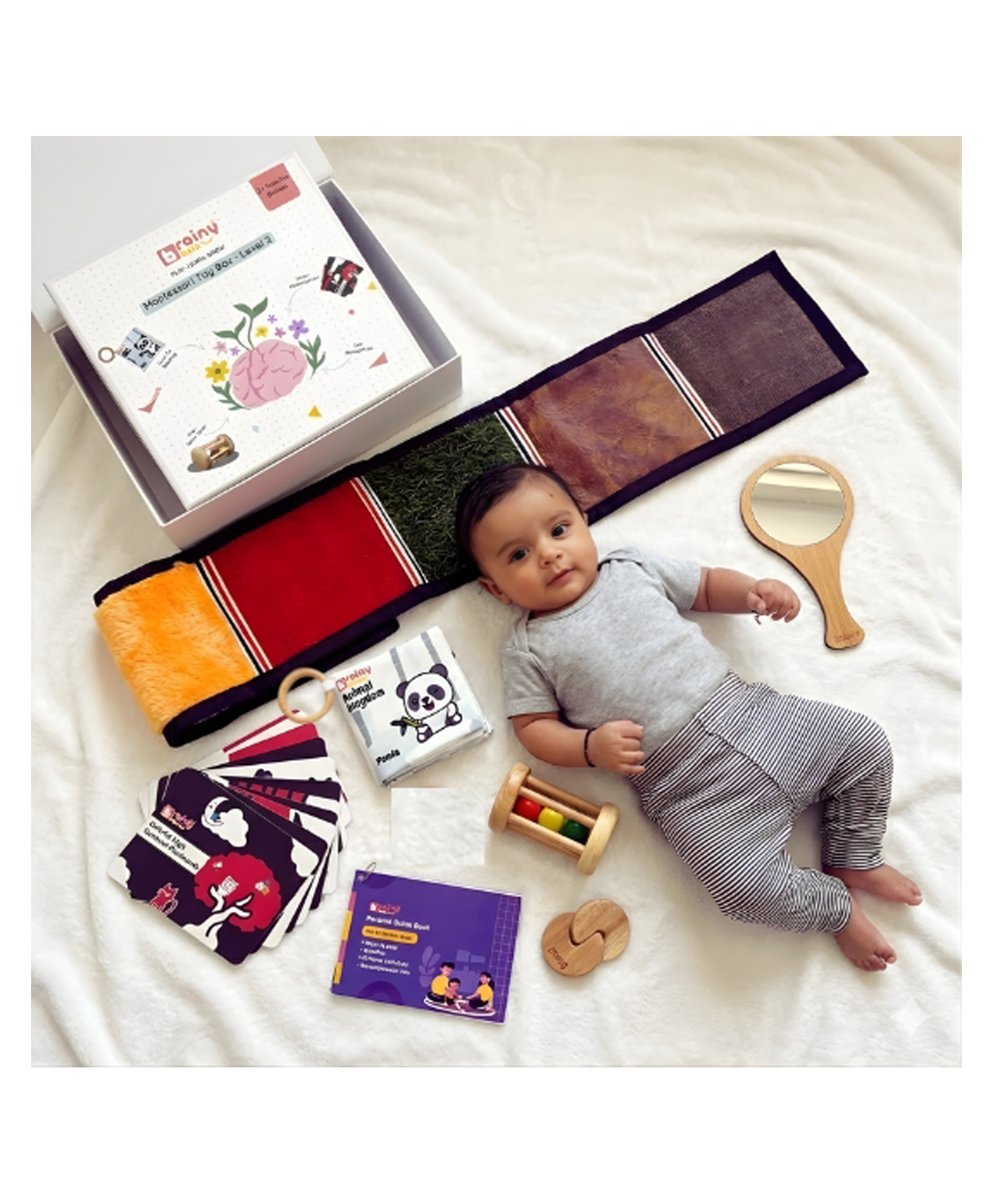BrainyTots Montessori Toy Box Level 2 8-Piece Sensory Development Kit-image-16