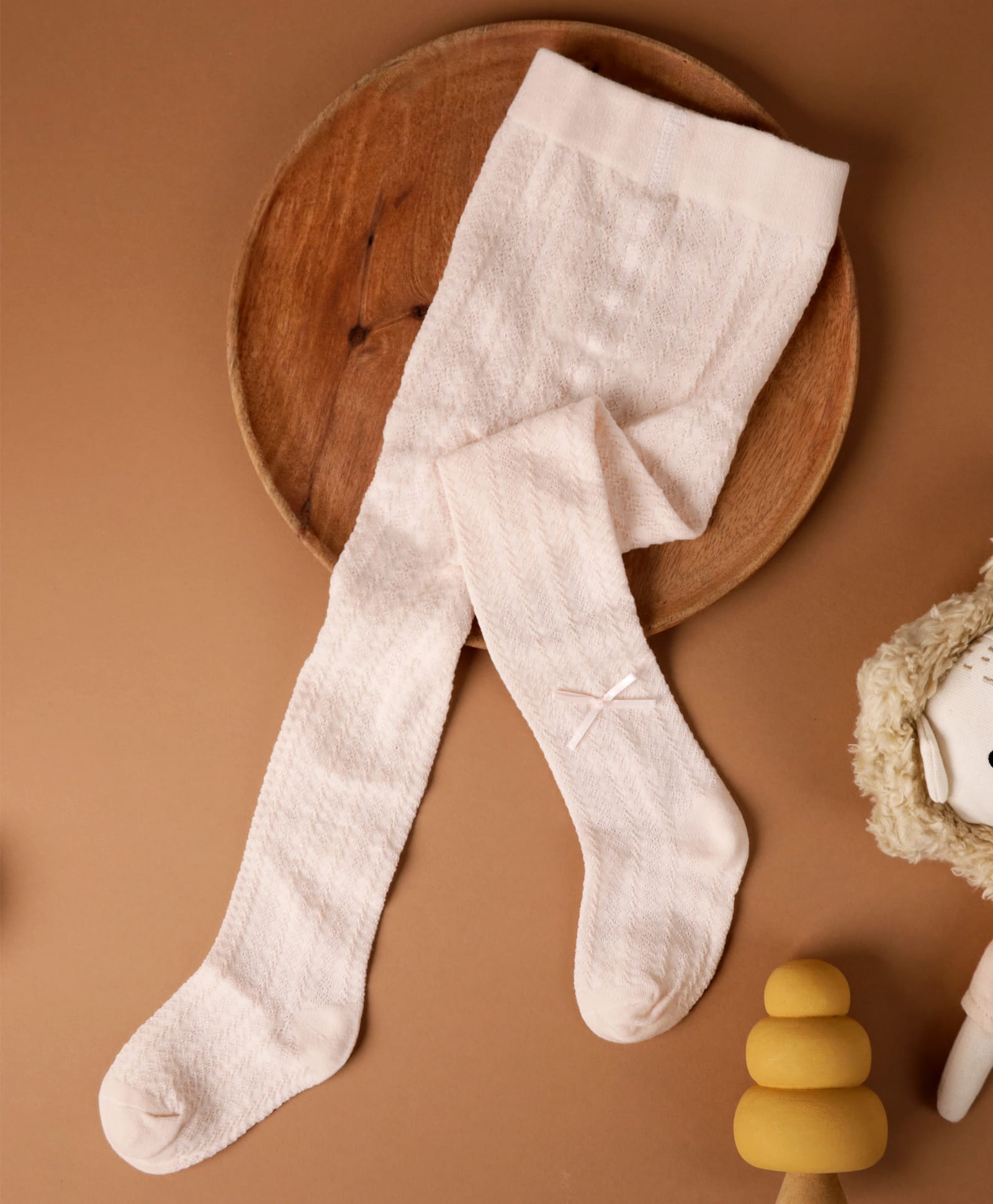Kicks & Crawl Cotton Knit Solid Stocking - Baby Pink-image-32