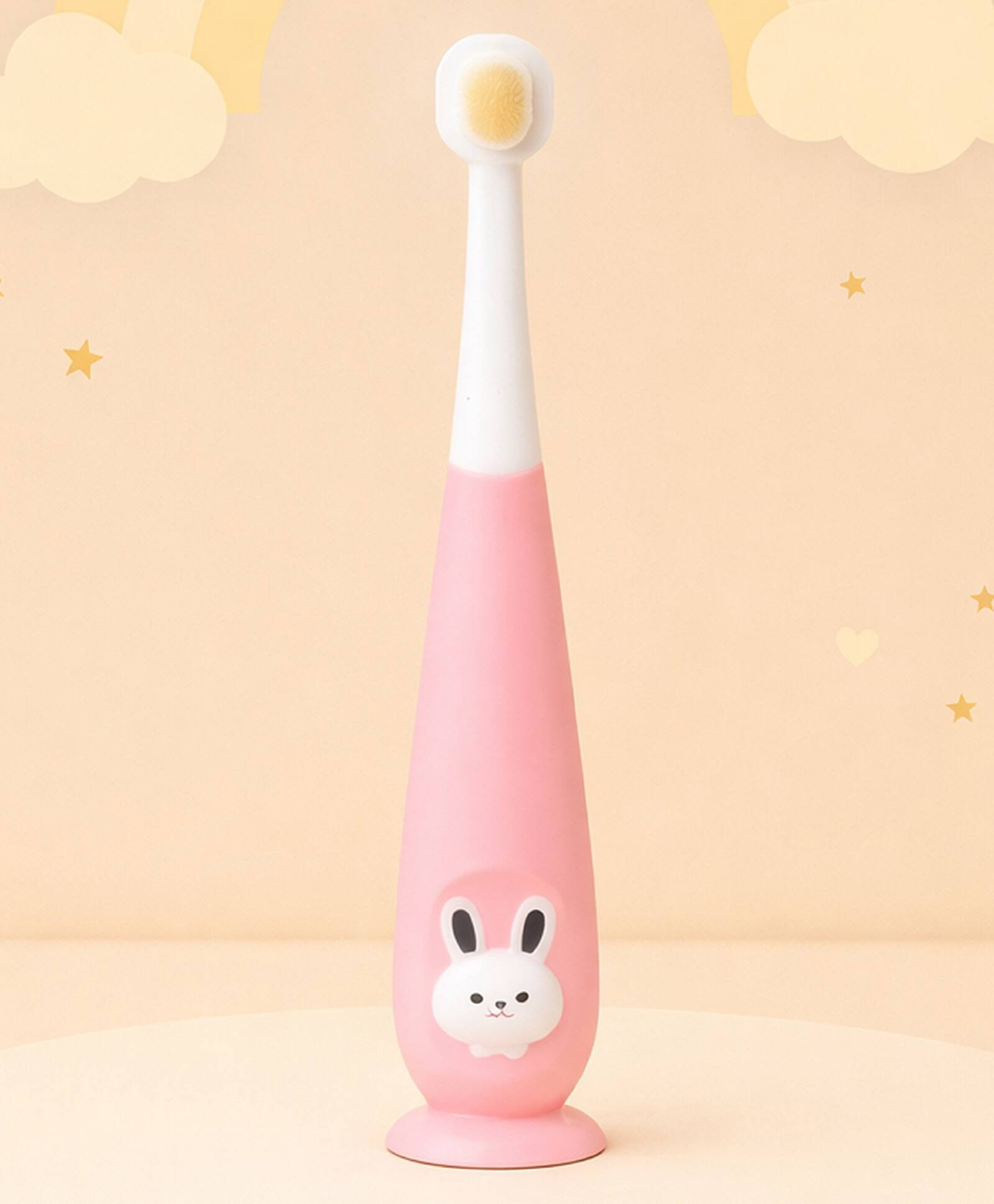 DOMENICO Kids Ultra Soft Bristles Bunny Print Training Toothbrush For Gentle and Complete Oral Cleaning 360-Degree Easy Grip Tooth Brush For 1 to 10 Years BPA Free-image-16