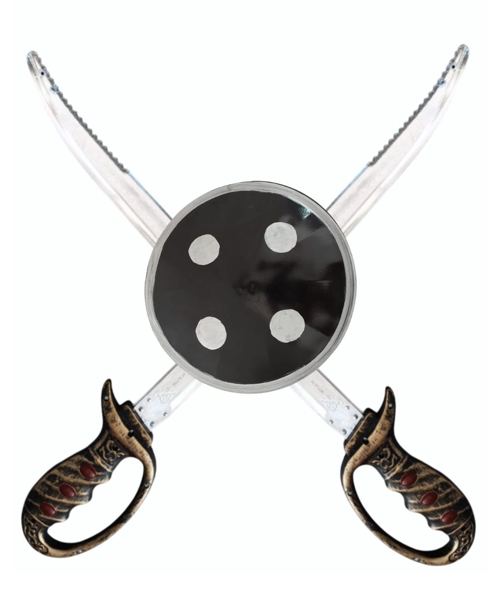 BookMyCostume Talwar Dhal Costume Accessory Set - Silver & Black-image-48