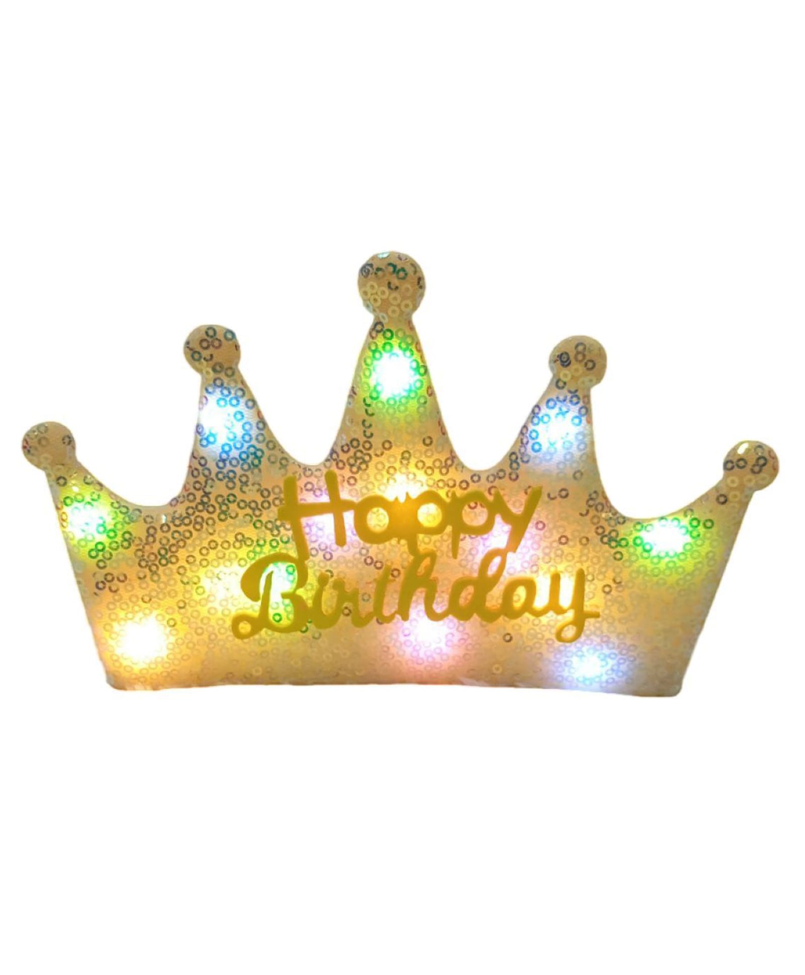 BookMyCostume LED Happy Birthday Text Designed Headband Crown Accessory - Multi Colour-image-45