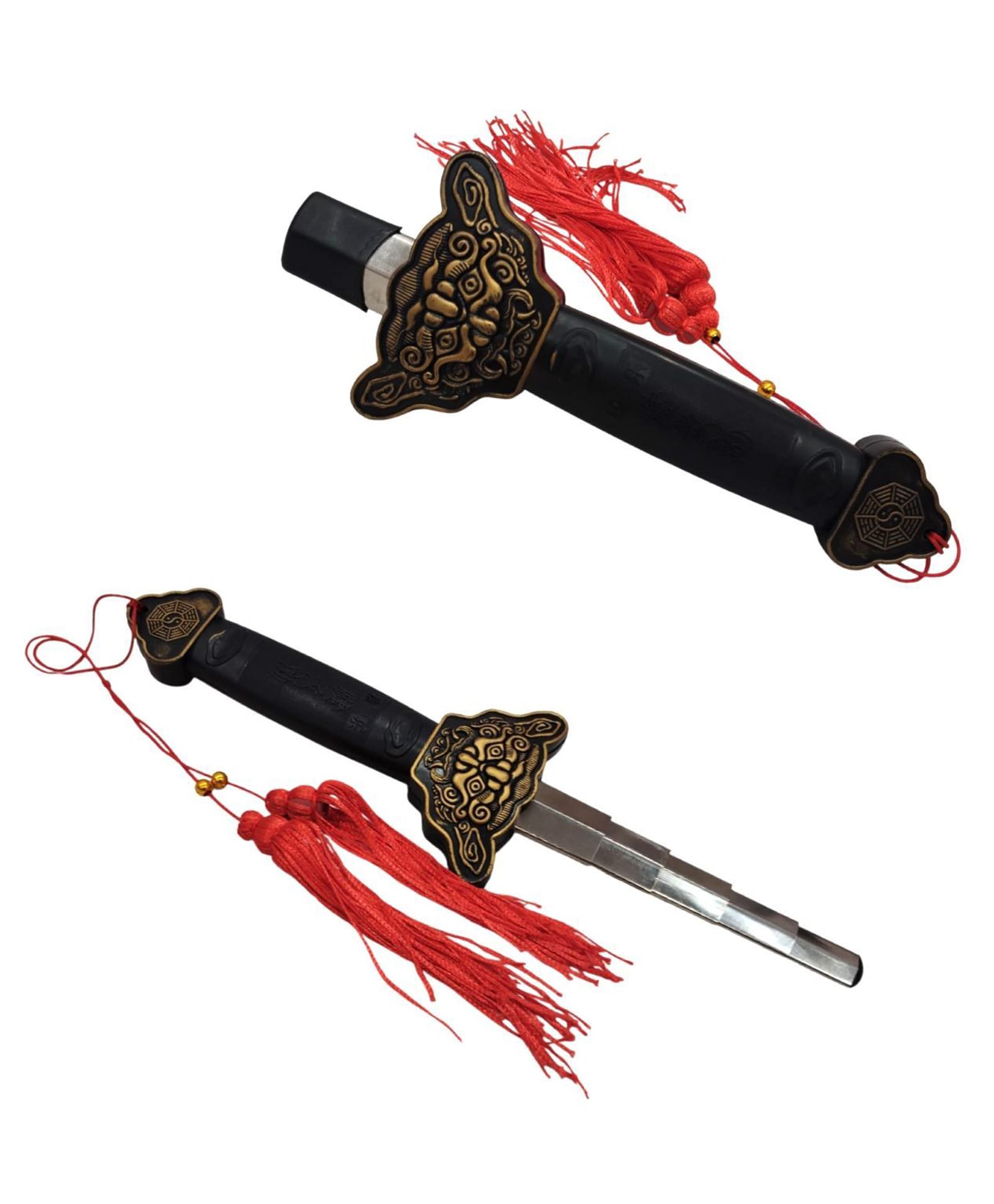 BookMyCostume Foldable Ninja Sword Accessory - Silver Black & Red-image-3