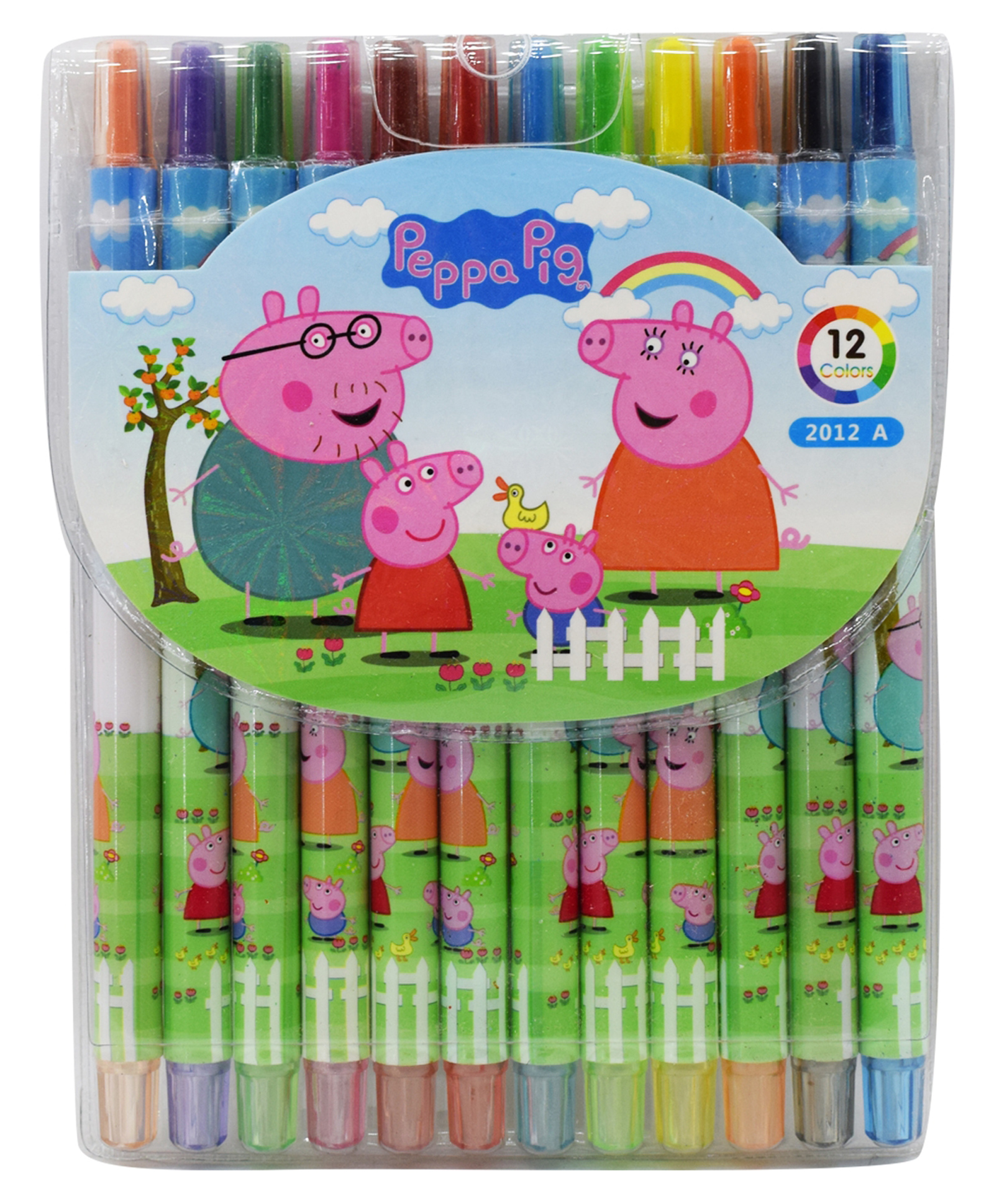 Asera Cartoon Printed Rolling Crayons Twistable Crayons Birthday Return Gift for Kids (Pack of 1) (Pig)-picture-10