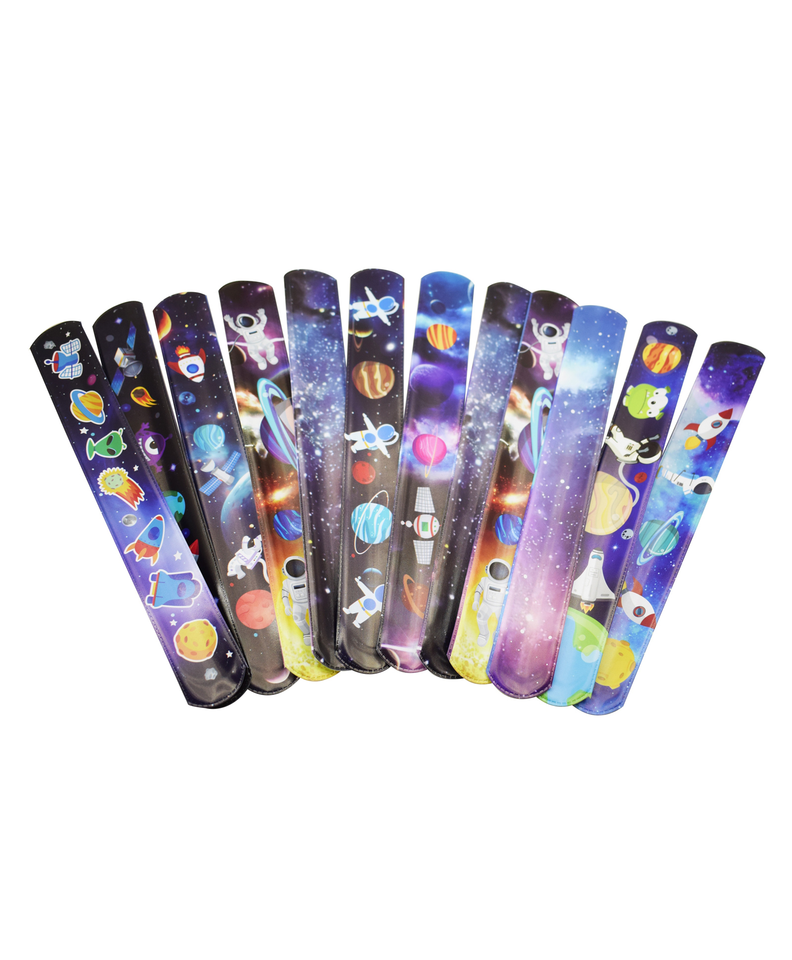 Asera 12 Pcs Kids Slap Bands Bracelets for Boys & Girls | Snap Wrist Bands | Soft PVC Snap Bands for Return Gifts, Birthday Parties & School Rewards (Space)-picture-30
