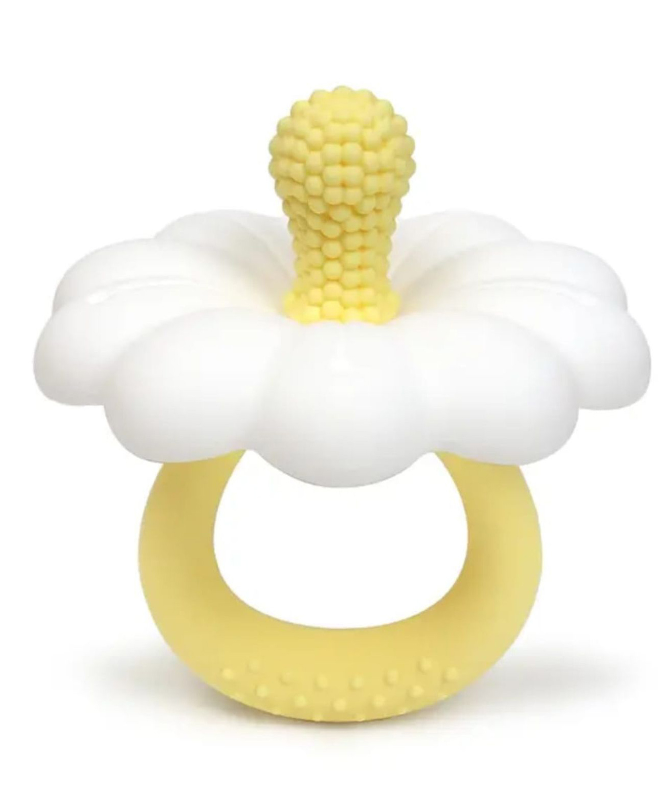 ZoZoBaa Silicone Baby Flower Teether for 0-24 Months, BPA-Free Food Grade Silicone Teething Toy, Soft & Safe Gum Relief, Easy Grip Handle, Non-Toxic Teether for Babies -Pack Of 1, White -Jasmine-image-49