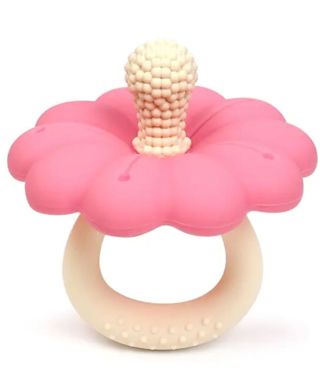 ZoZoBaa Silicone Baby Flower Teether for 0-24 Months, BPA-Free Food Grade Silicone Teething Toy, Soft & Safe Gum Relief, Easy Grip Handle, Non-Toxic Teether for Babies -Pack Of 1, Pink- Orchid-image-14