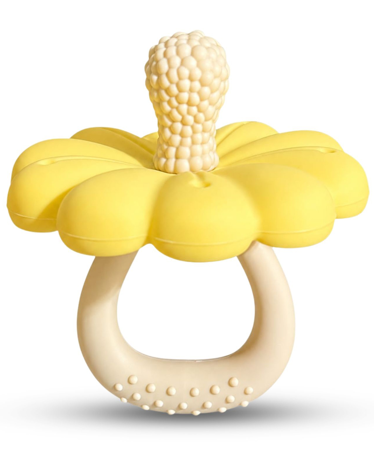 ZoZoBaa Silicone Baby Flower Teether for 0-24 Months, BPA-Free Food Grade Silicone Teething Toy, Soft & Safe Gum Relief, Easy Grip Handle, Non-Toxic Teether for Babies -Pack Of 1, Yellow-Daffodil-image-42