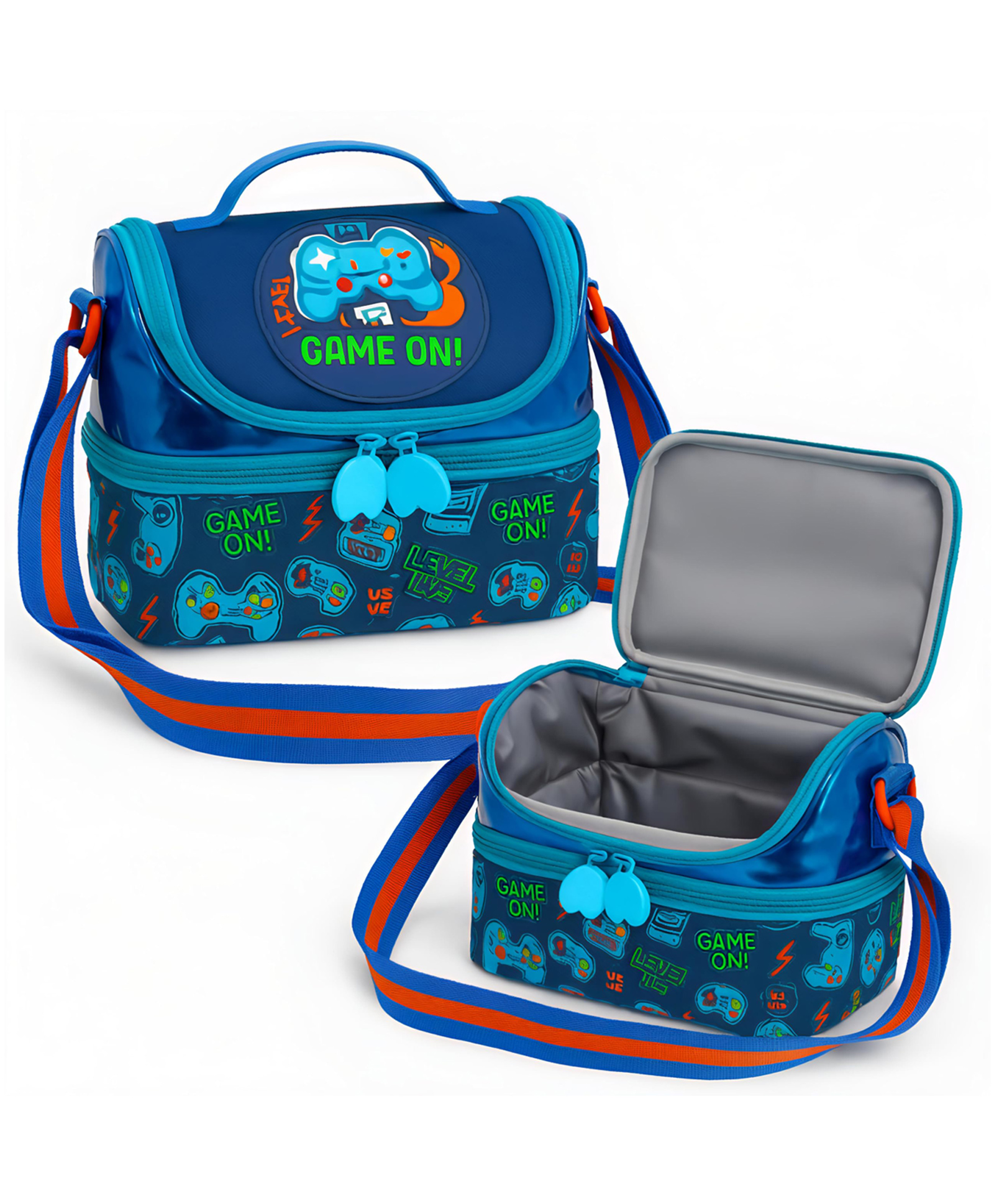 FunBlast Insulated Lunch Bag with Shoulder Strap for School, Picnic - Pack of 1 (Multicolor)-image-28