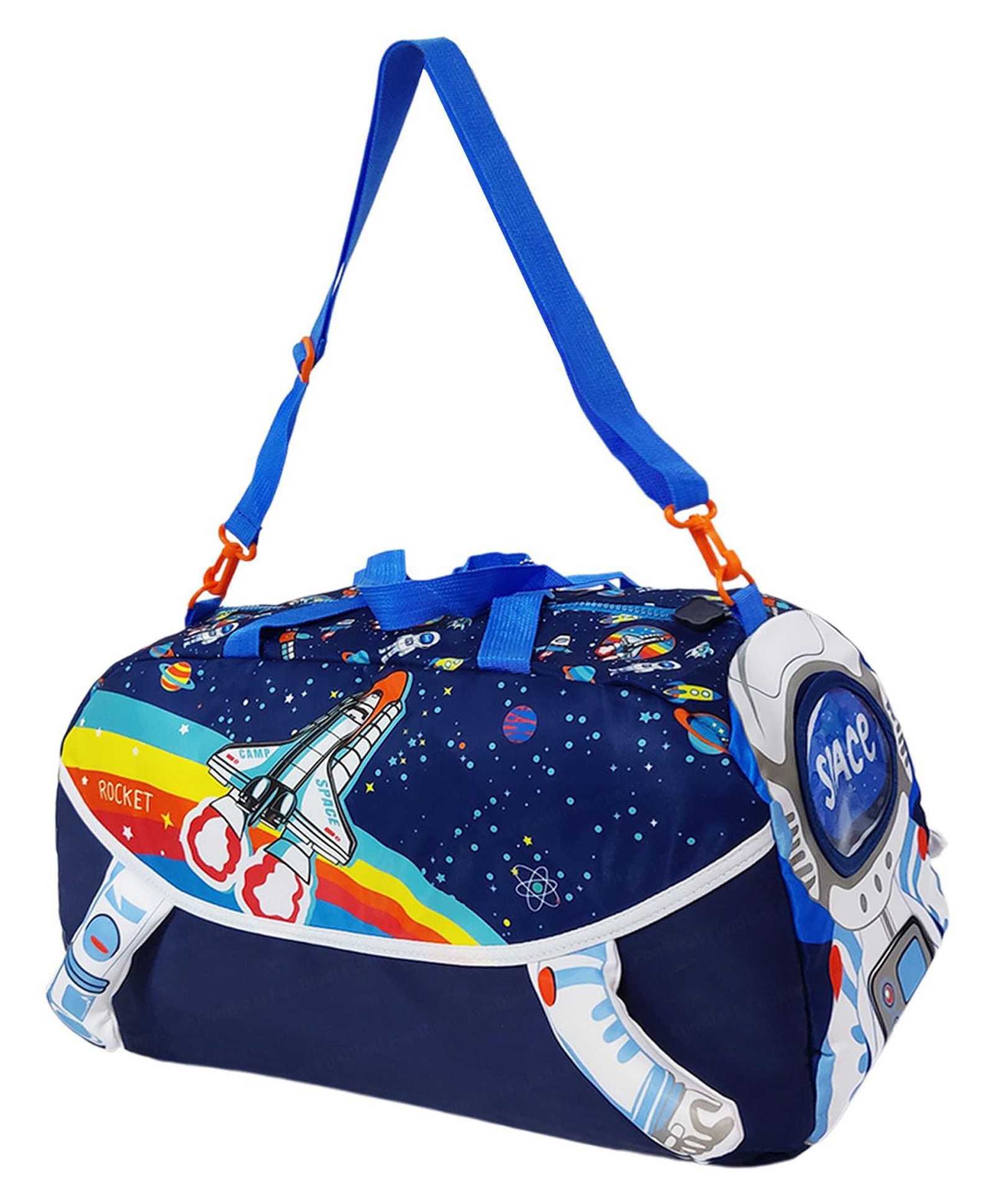 FunBlast Space Theme Duffle Shoulder Bag with Multi Compartment for Travel & Gym - Pack of 1 (Multicolor)-picture-18