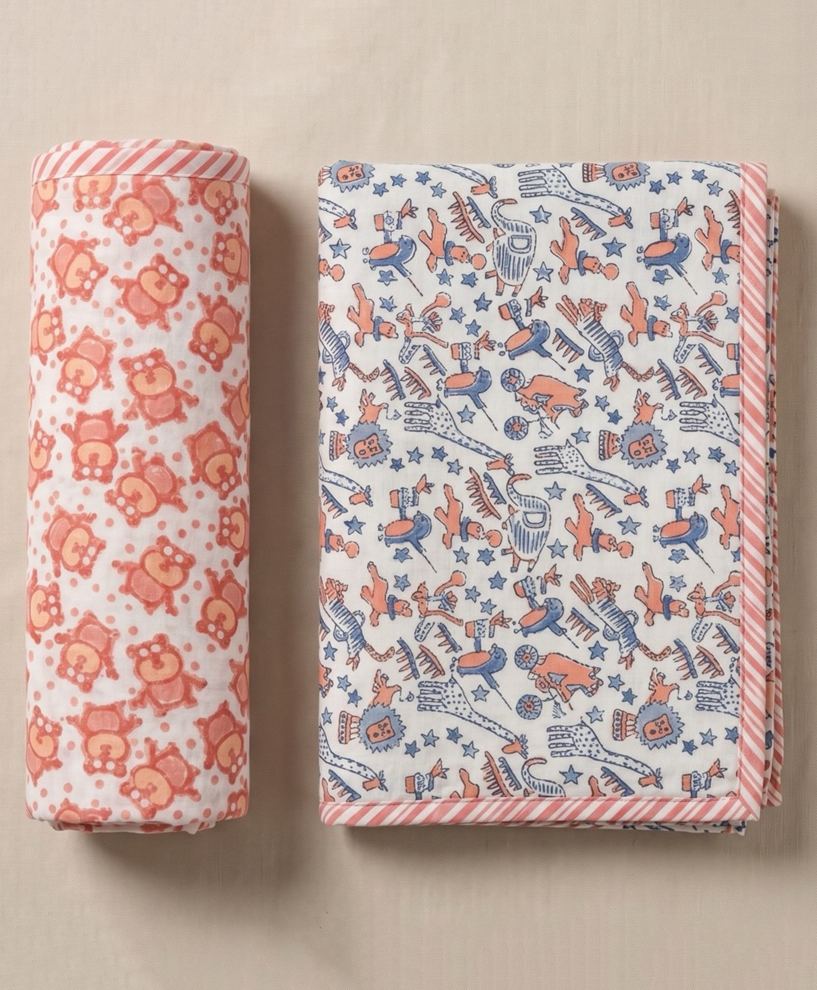 PEXX Soft Cotton Muslin Baby Swaddle Blanket wrap-Peach-image-40