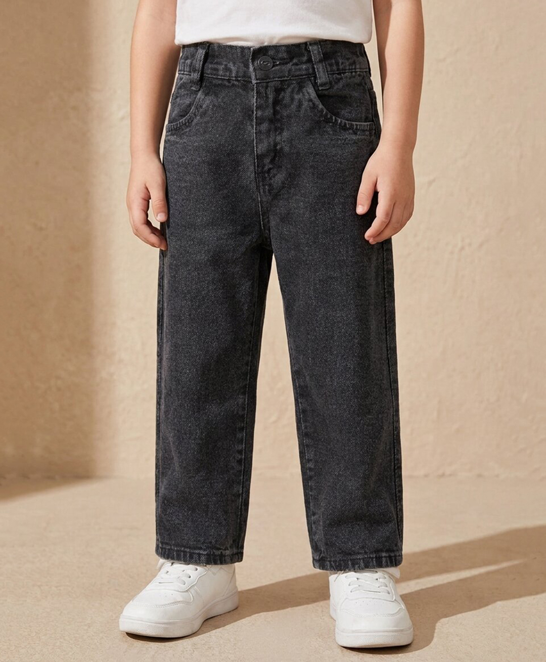 Rikidoos Denim Woven Full Length Washed Jeans - Black-picture-20
