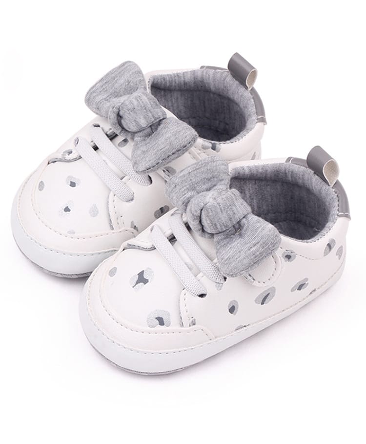 KIDLINGSS Bow Applique Detailed Booties - White & Grey-picture-19