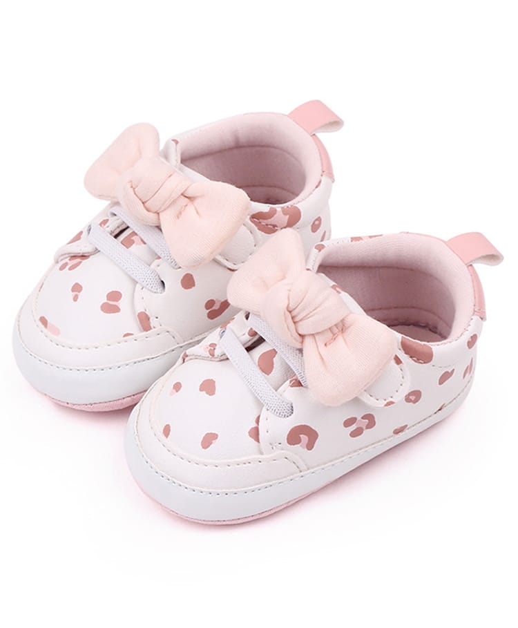 KIDLINGSS Bow Applique Detailed Booties - White & Pink-image-49